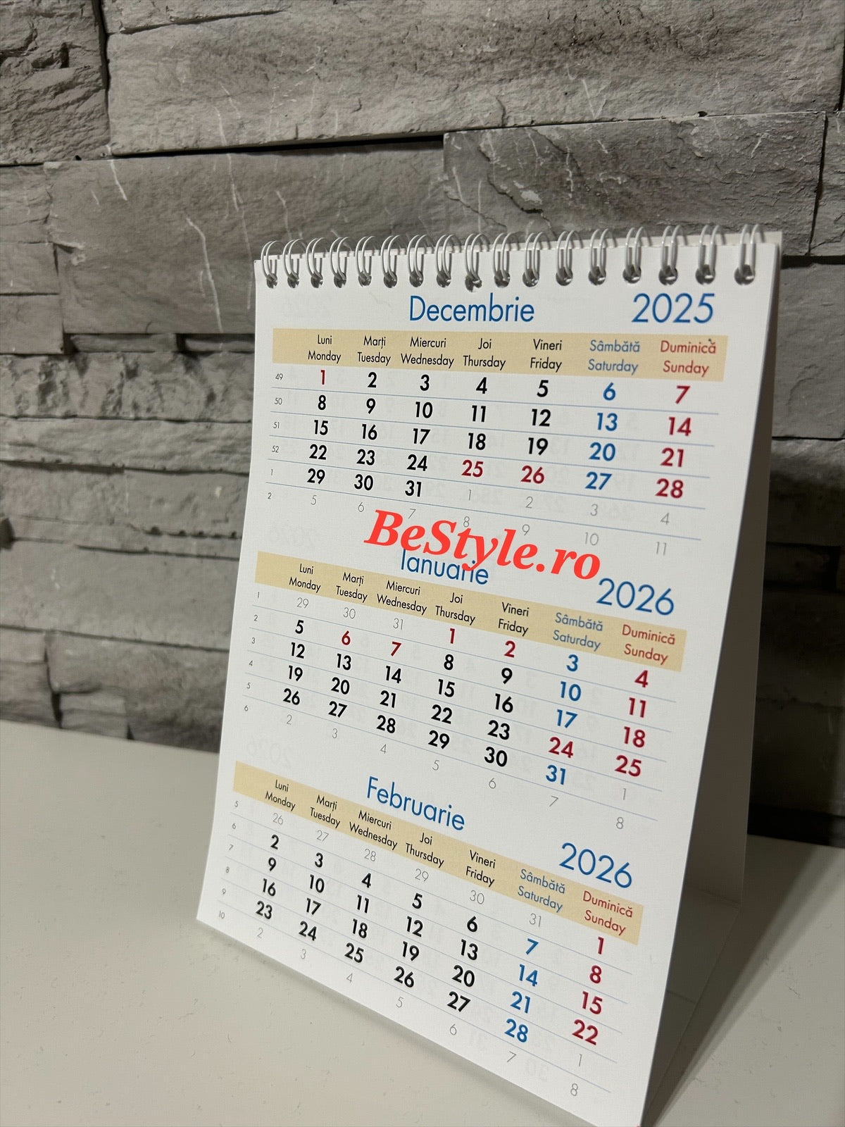 Calendar general triptic 2027 de birou CAL G06