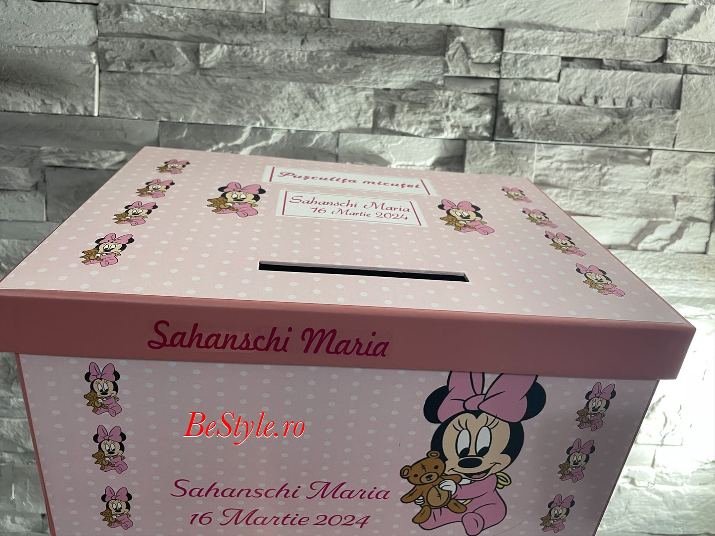 Cutie plicuri de bani botez Minnie Mouse 02