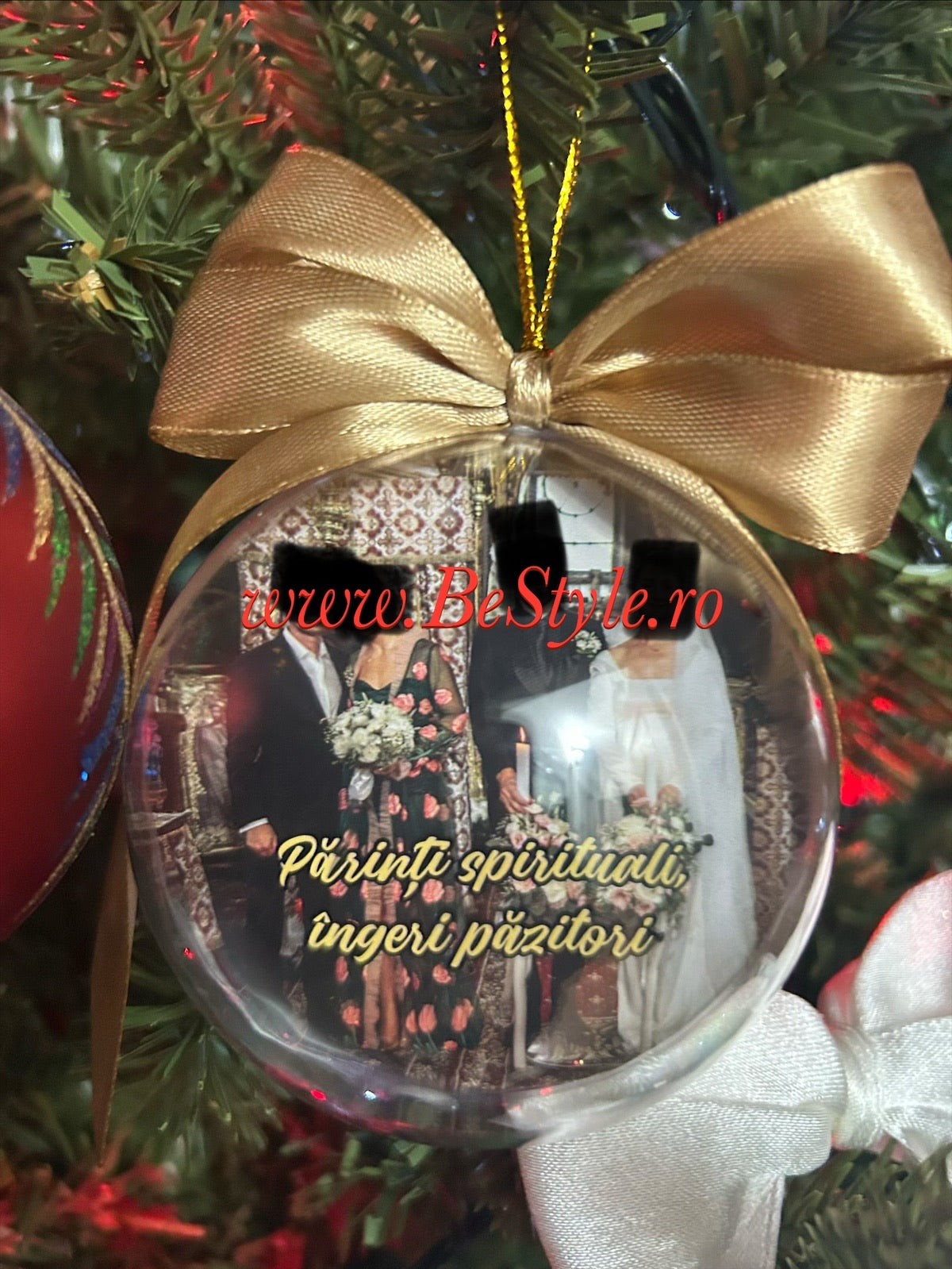 Glob personalizat cu fotografie de Craciun 01