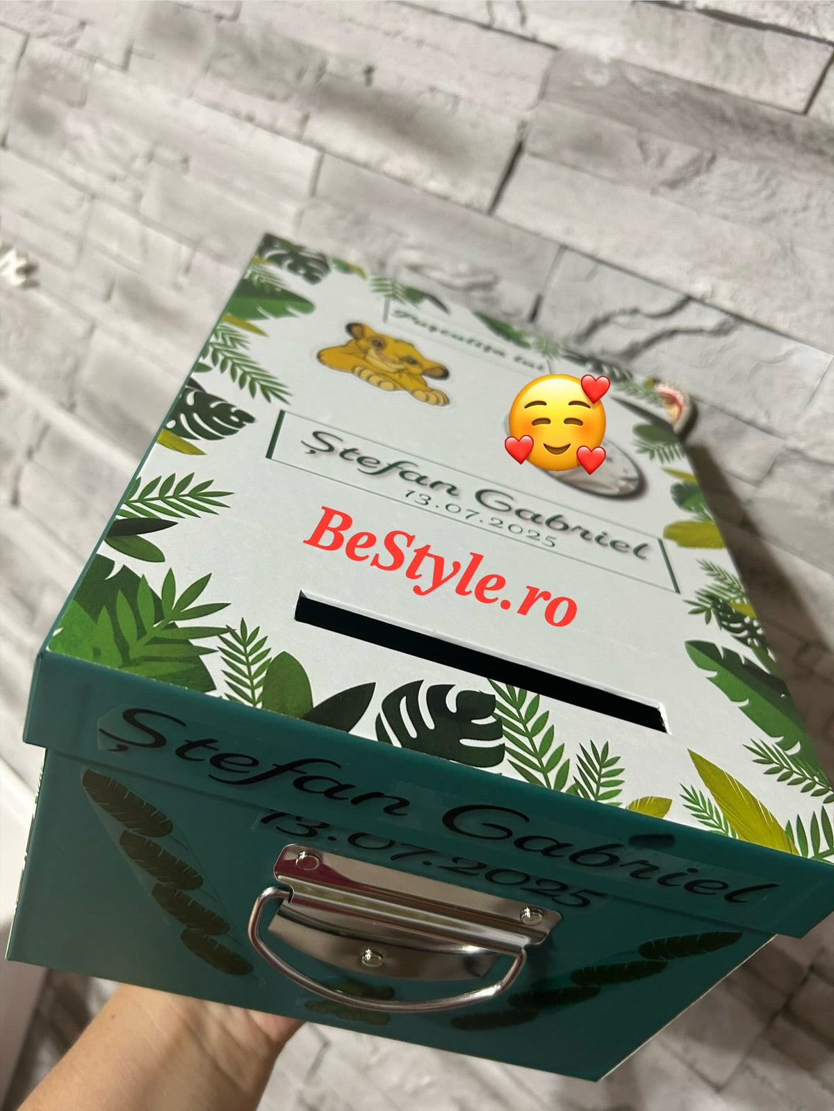 Cutie plicuri de bani botez Simba 01