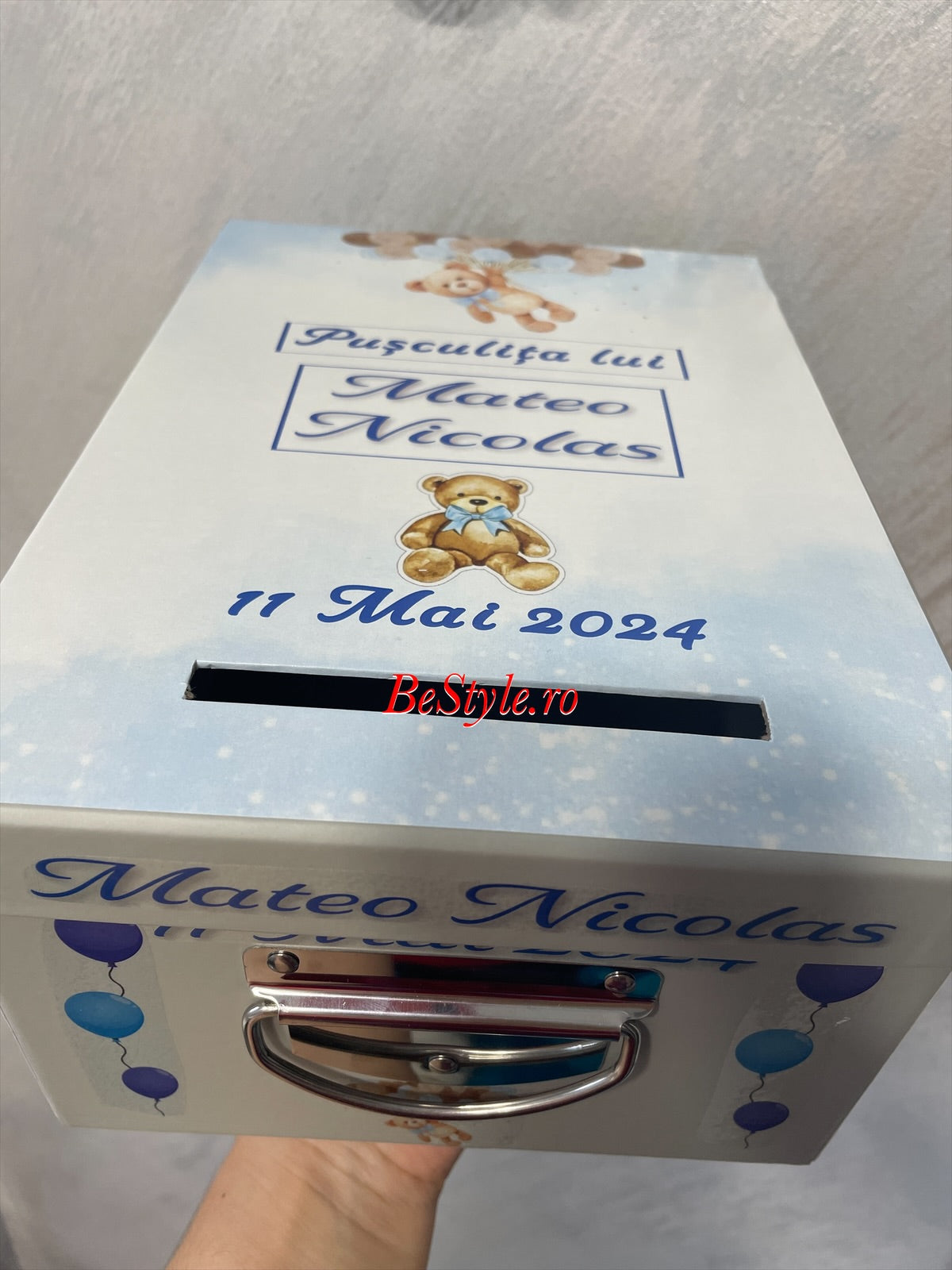 Cutie plicuri de bani botez Ursulet