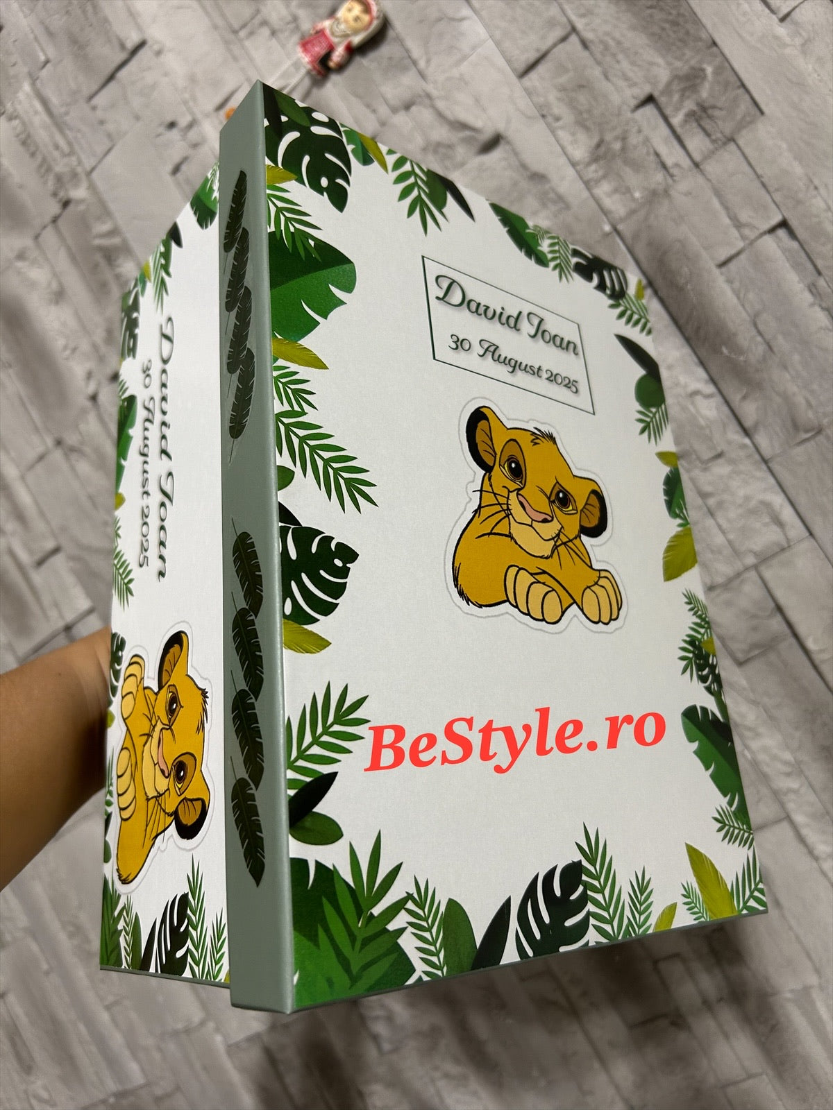 Cutie plicuri de bani botez Simba 01