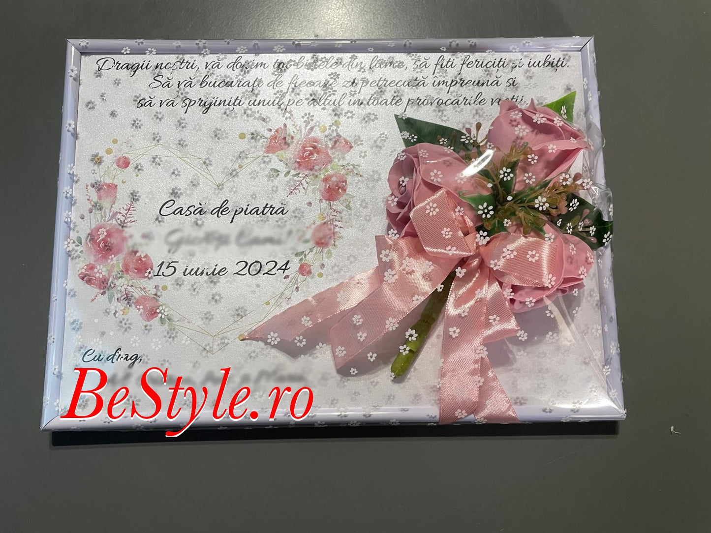 Tablou personalizat A4 cu buchet din trandafiri de sapun 01