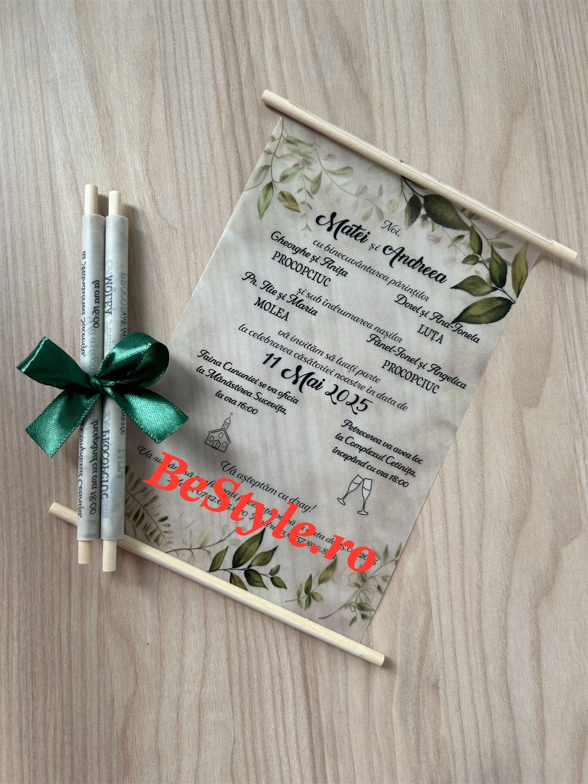 Invitatie nunta BSIN003 - model pergament