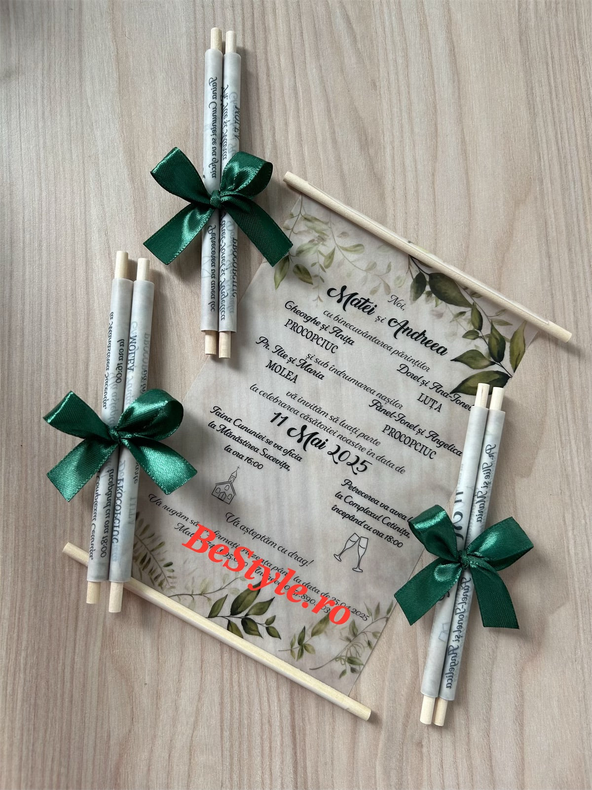 Invitatie nunta BSIN003 - model pergament