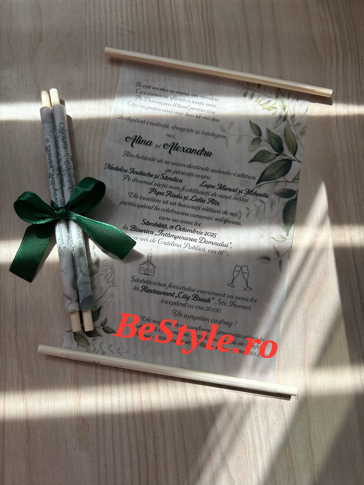 Invitatie nunta BSIN003 - model pergament