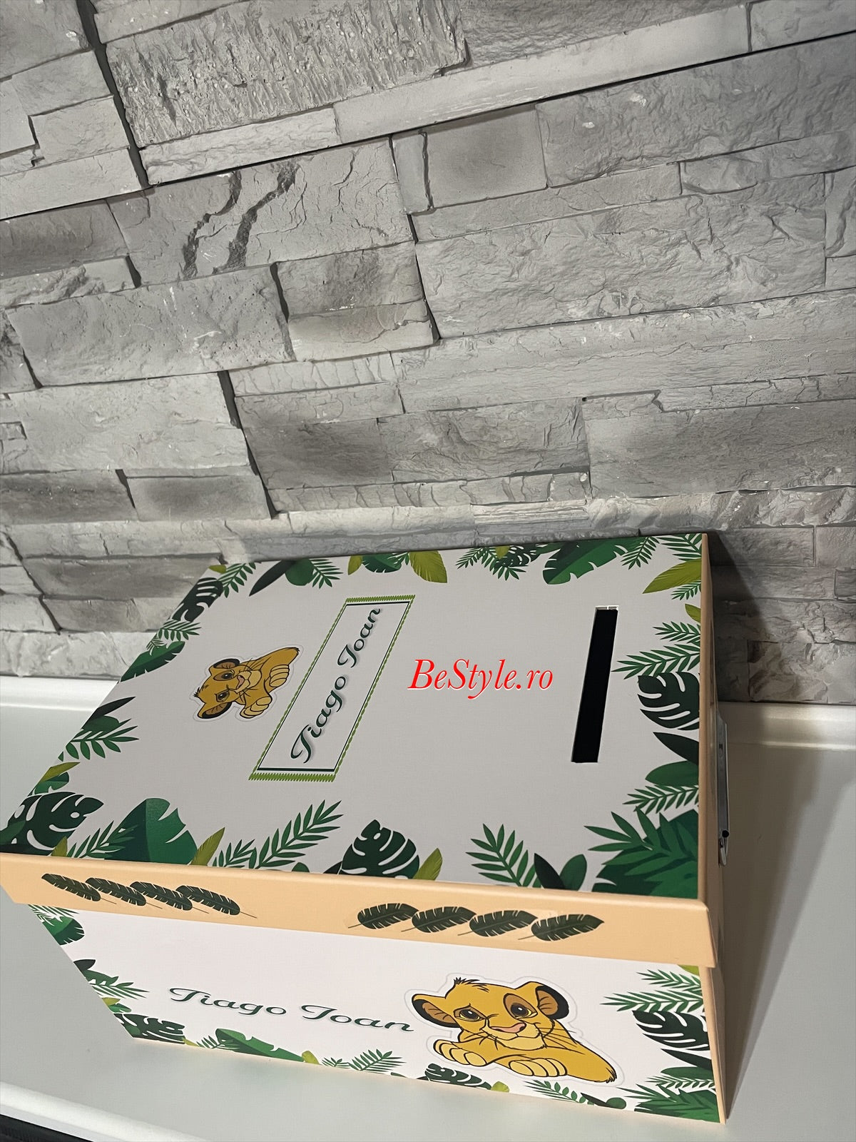 Cutie plicuri de bani botez Simba 01