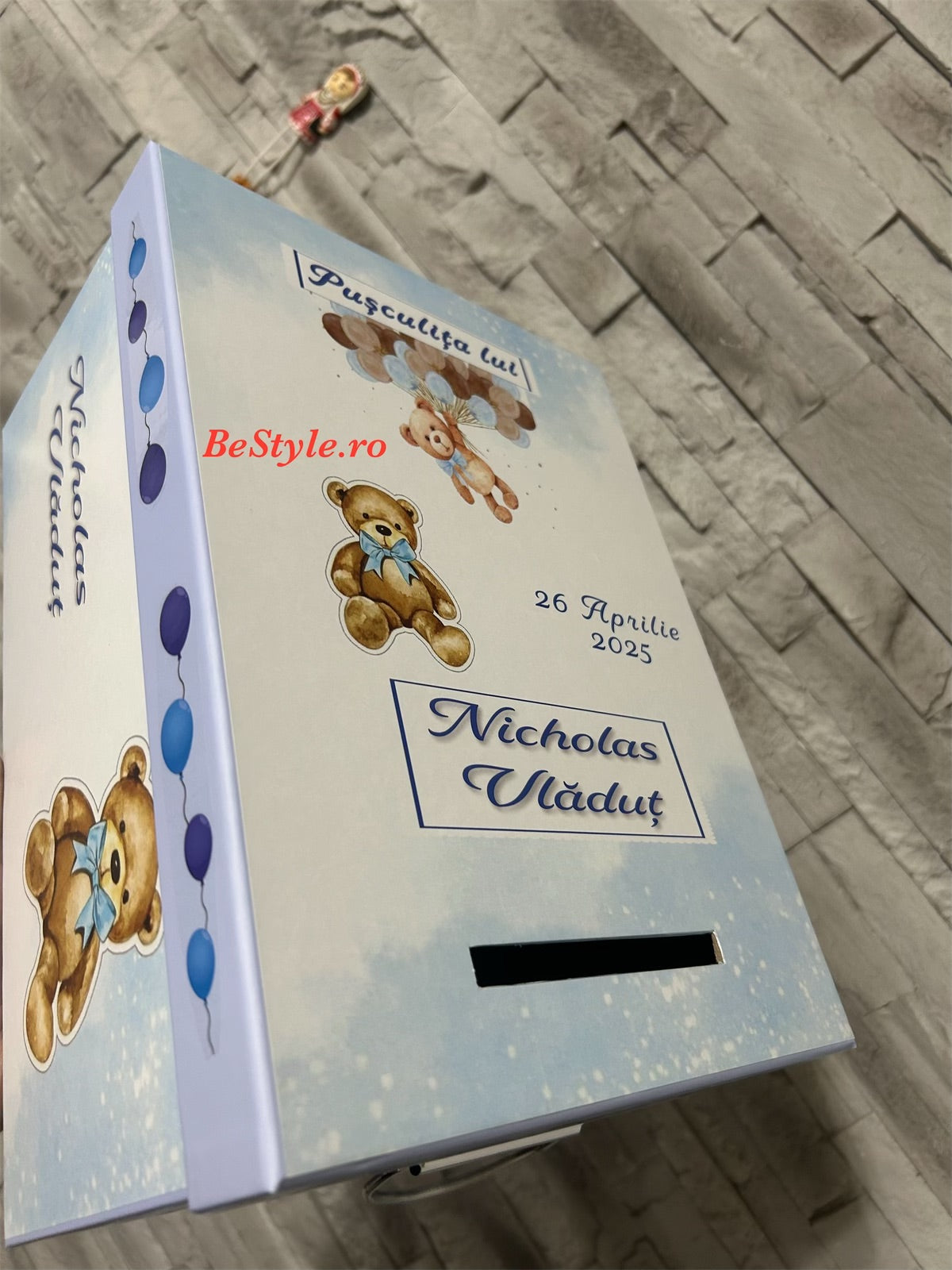 Cutie plicuri de bani botez Ursulet