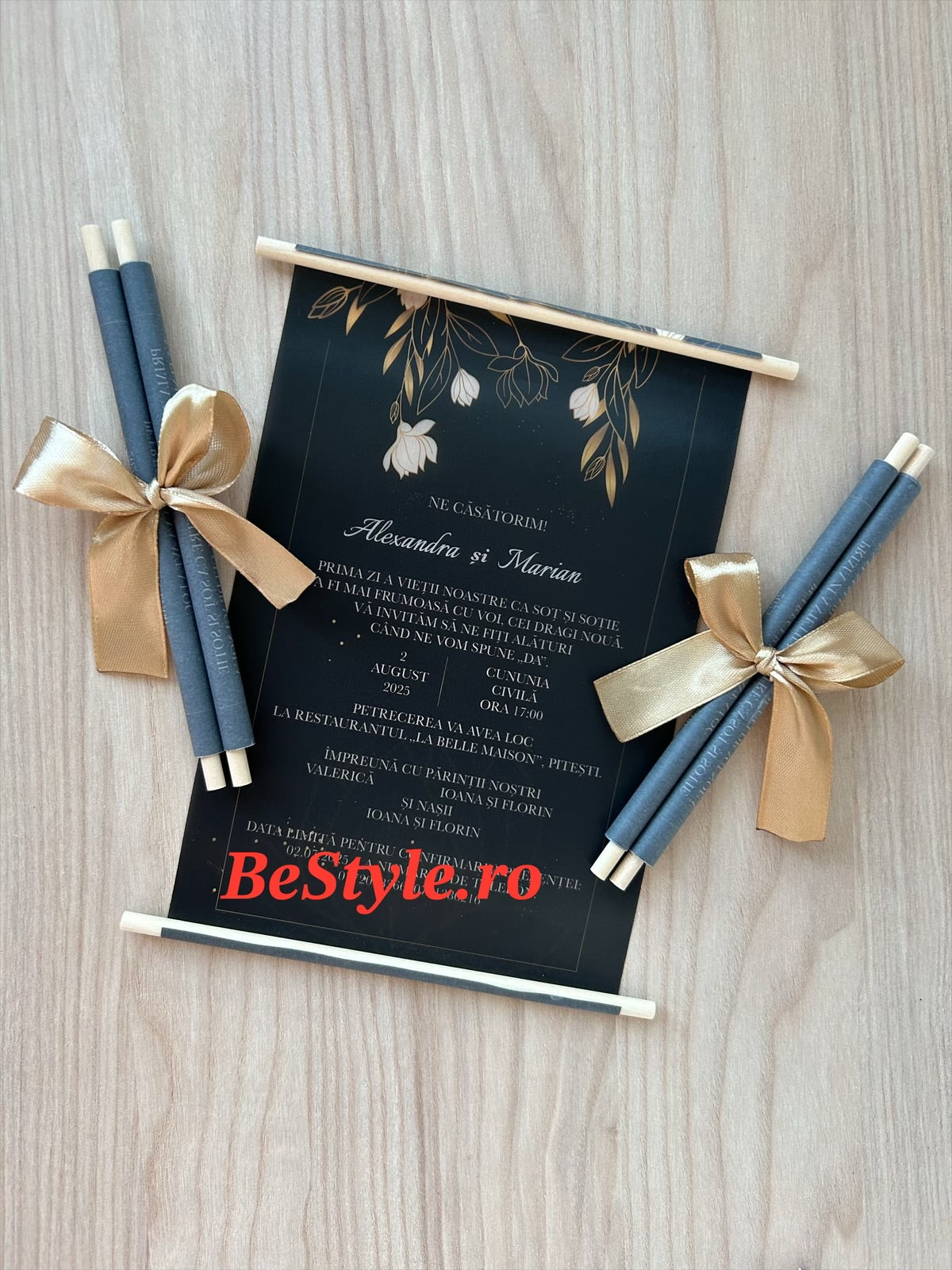 Invitatie nunta BSIN116 - model pergament