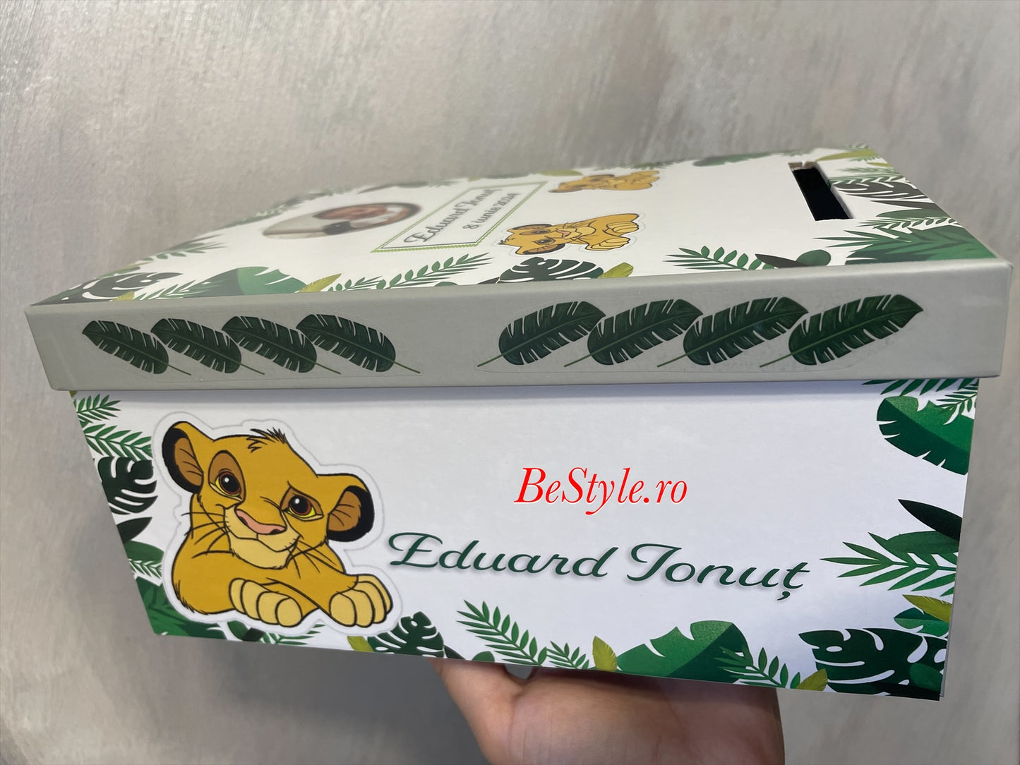 Cutie plicuri de bani botez Simba 01