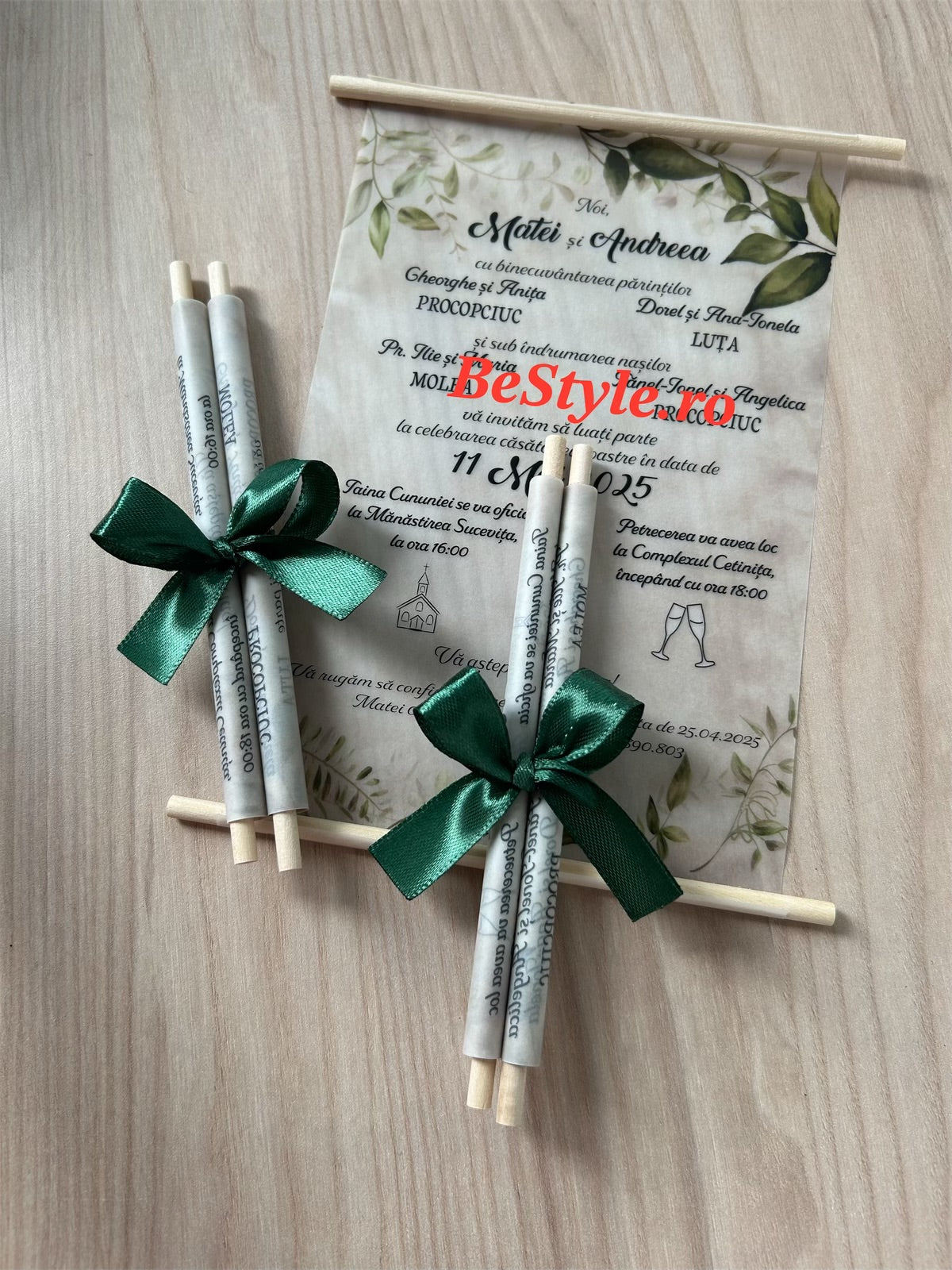 Invitatie nunta BSIN003 - model pergament