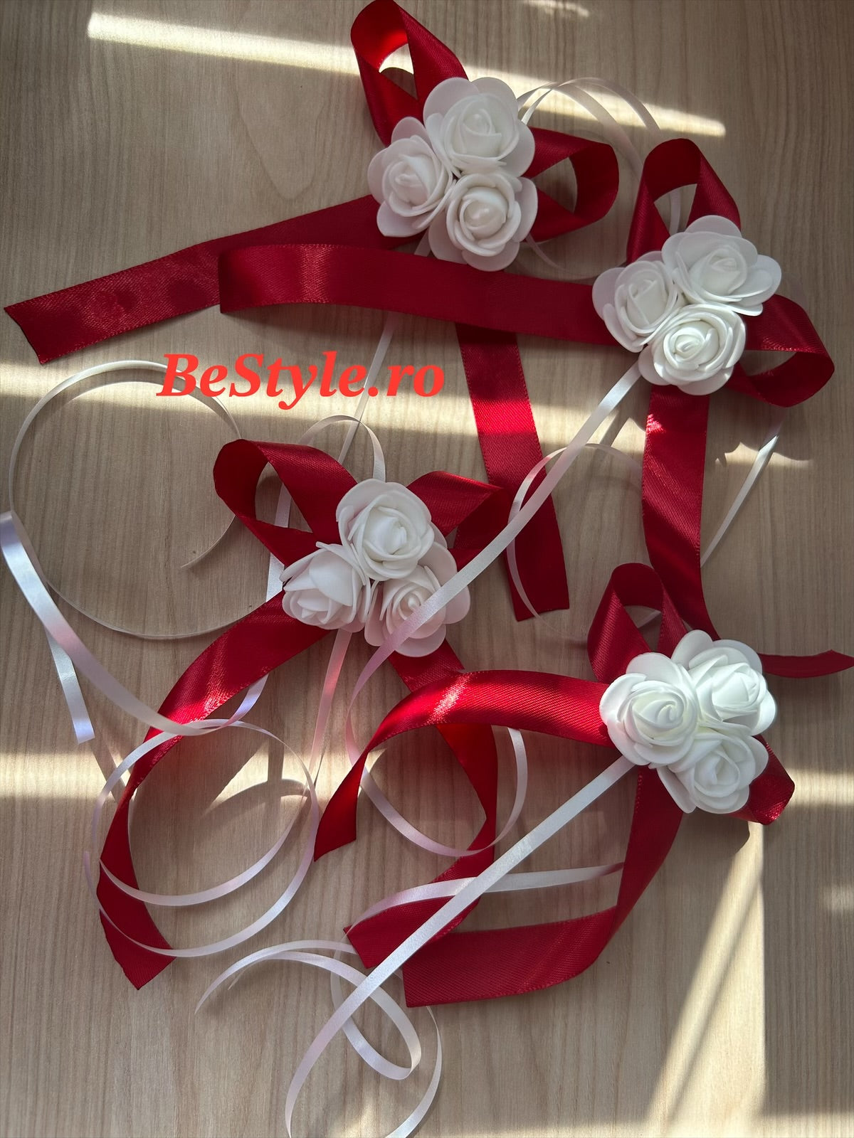 Fundita cu trandafir pentru oglinzi masina nunta