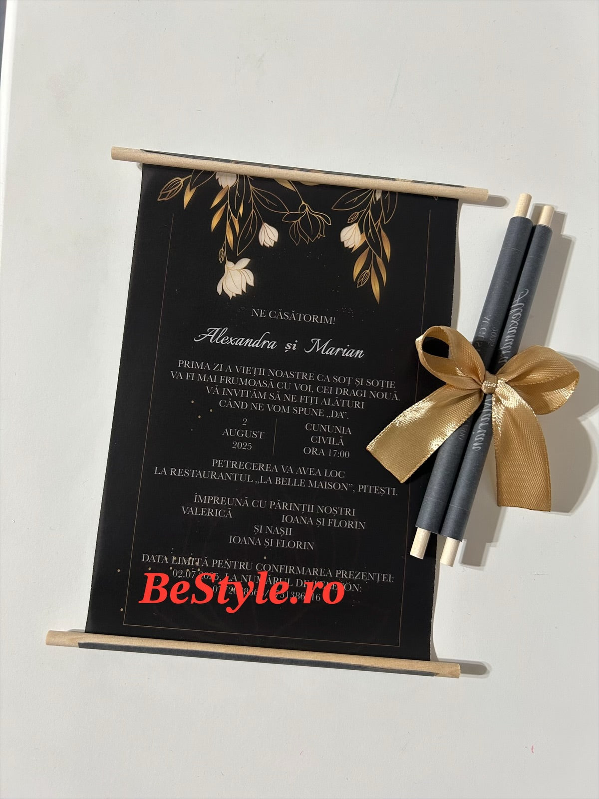 Invitatie nunta BSIN116 - model pergament