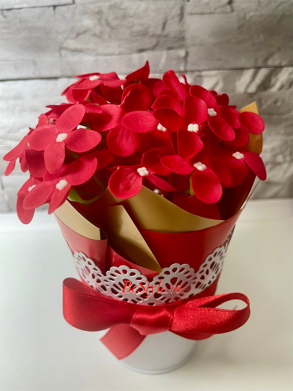 Cutie cu hortensie de sapun - martisor
