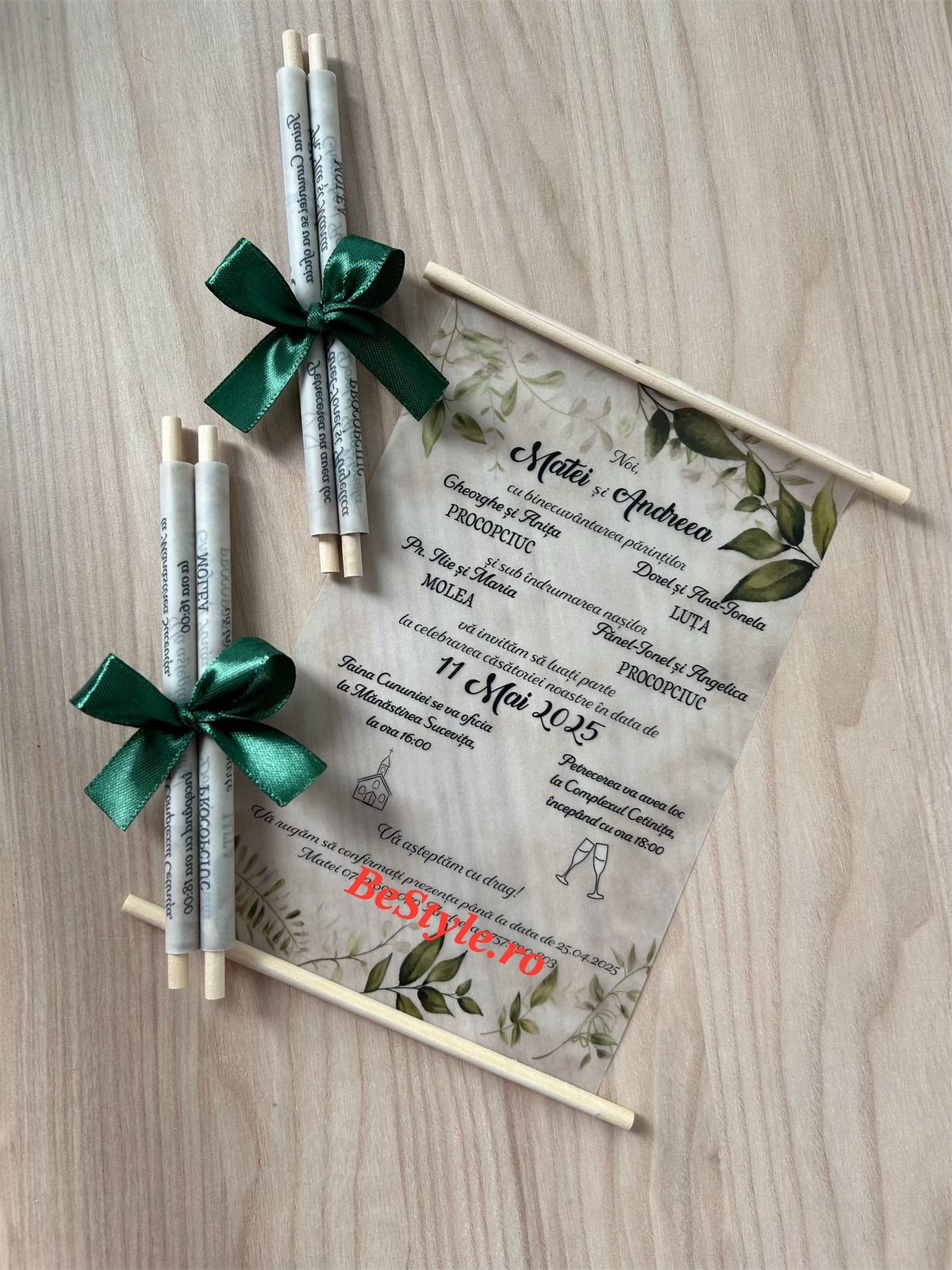 Invitatie nunta BSIN003 - model pergament