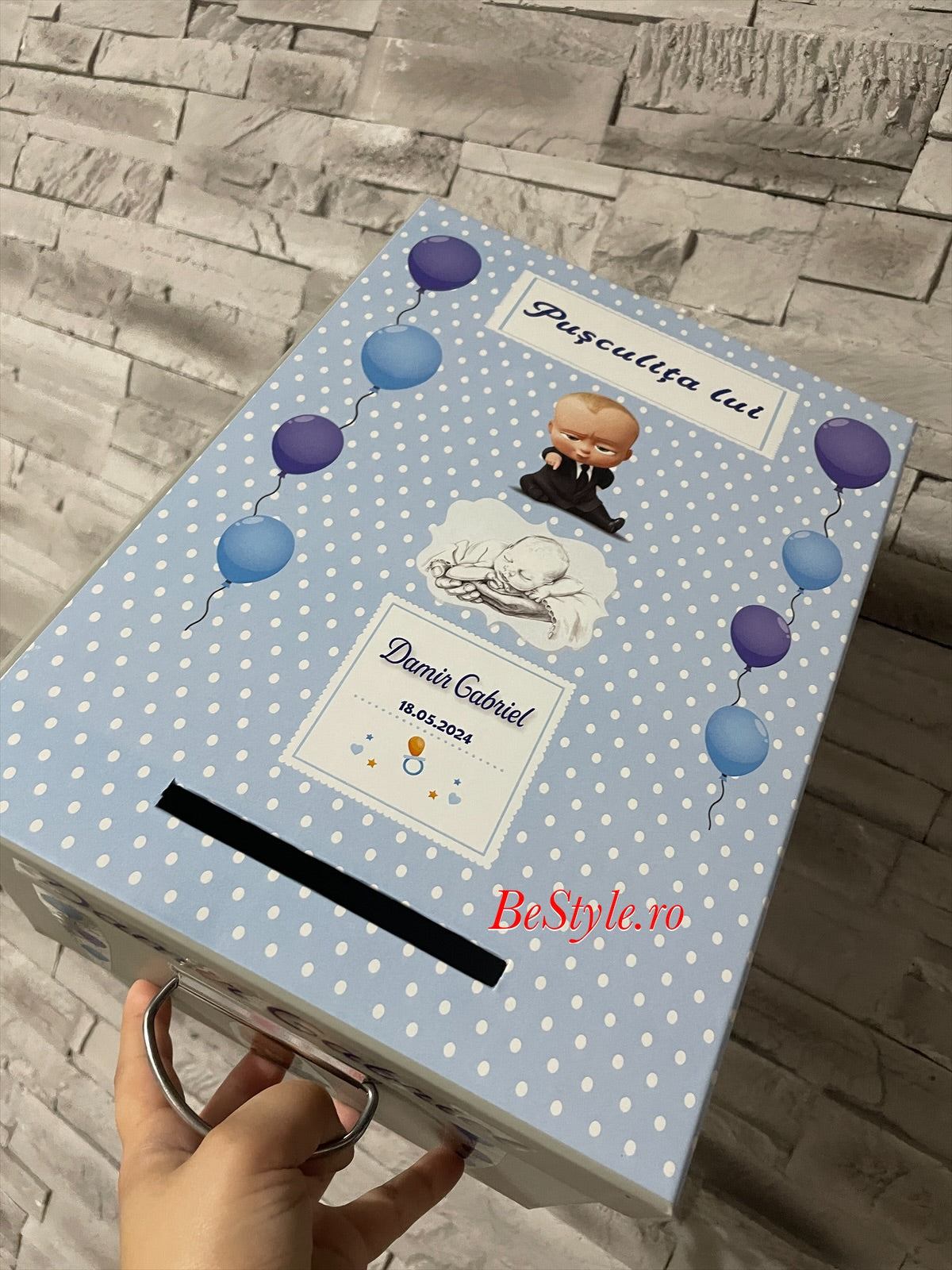 Cutie plicuri de bani botez Baby Boss 01