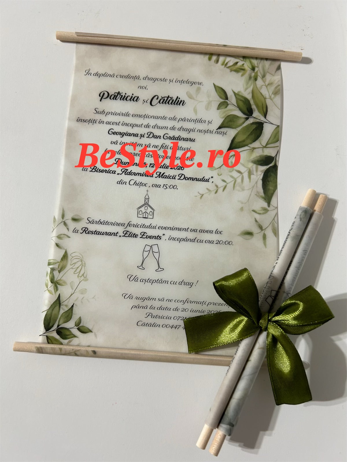 Invitatie nunta BSIN003 - model pergament