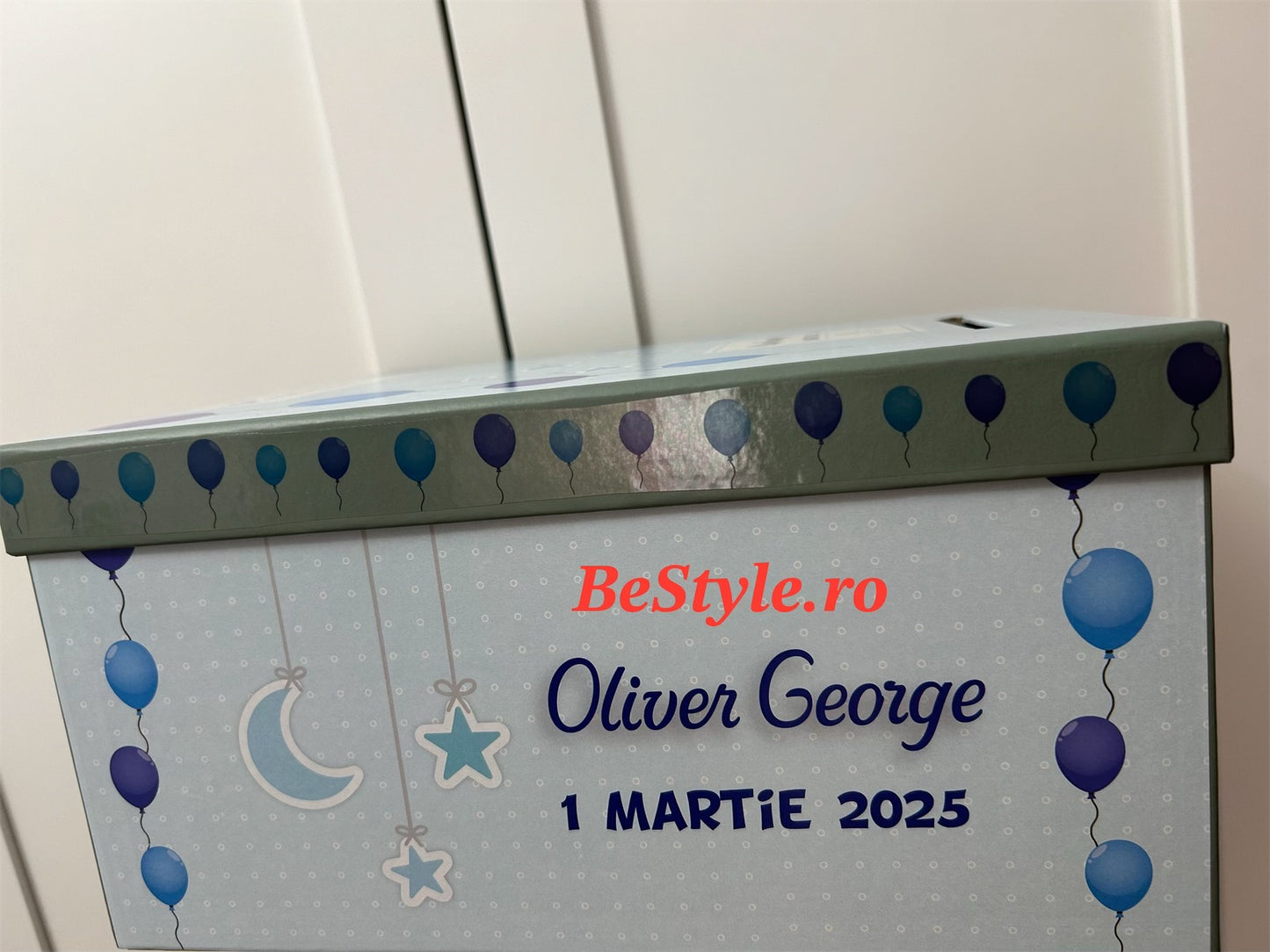 Cutie plicuri de bani botez băietel cu baloane