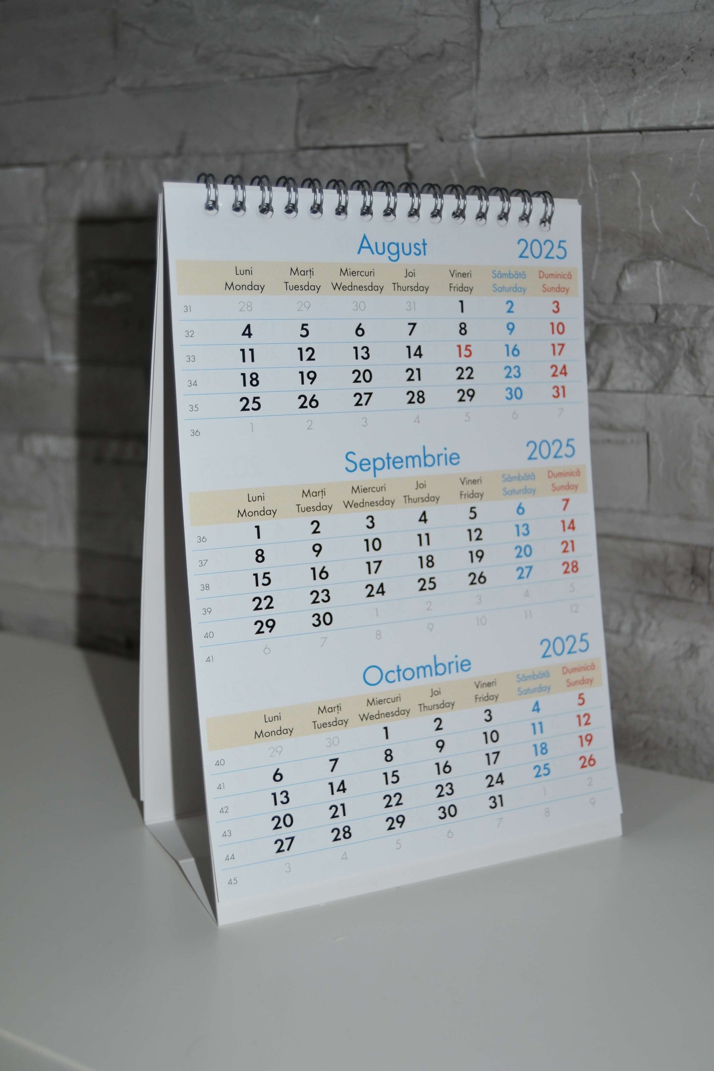 Calendar general triptic 2025 de birou CAL G06