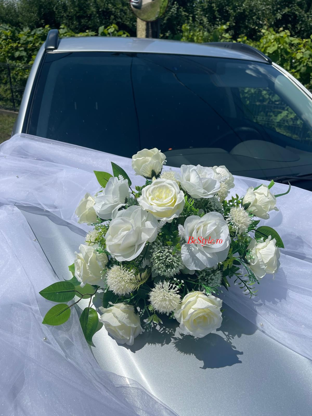 Decor masina miri si nasi cu trandafiri 02