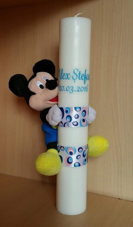 Lumanare botez cu Mickey Mouse