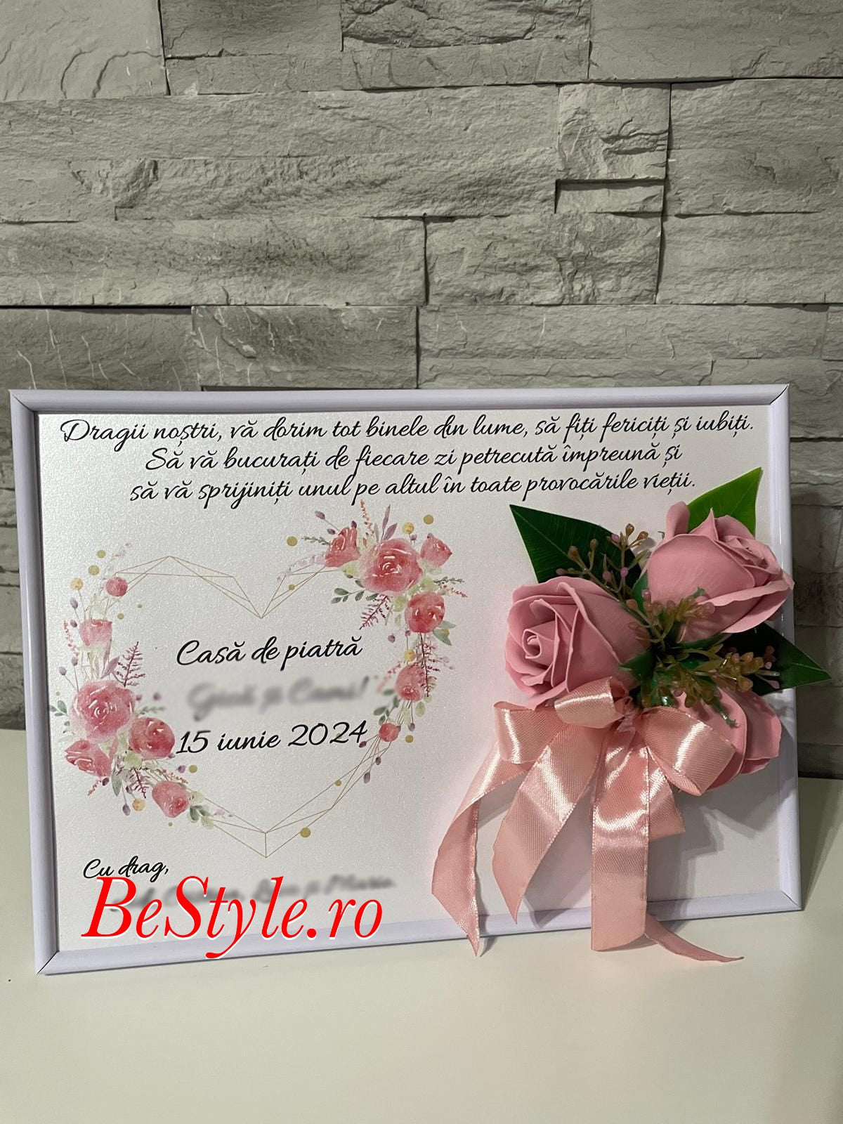 Tablou personalizat A4 cu buchet din trandafiri de sapun 01