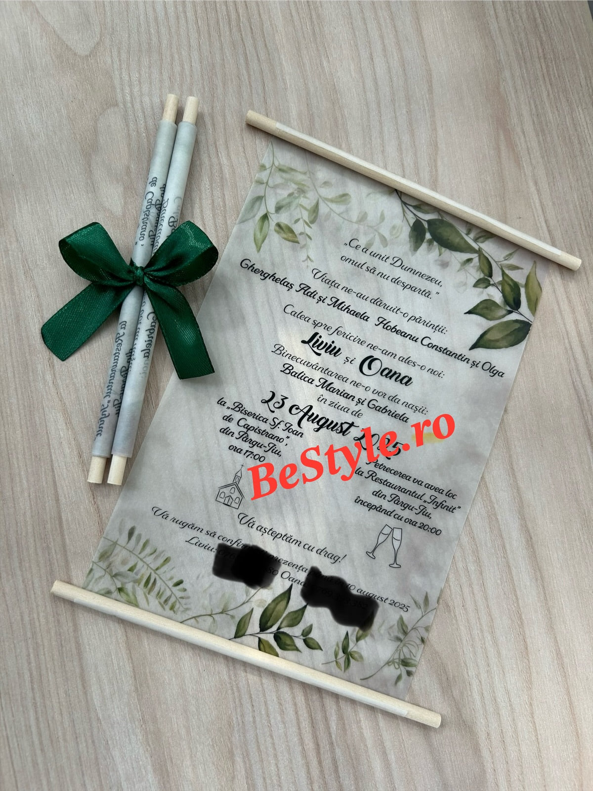 Invitatie nunta BSIN003 - model pergament
