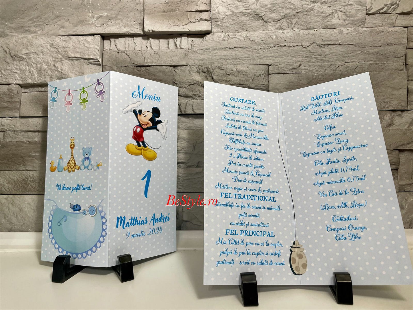 Meniu botez BSMB008 - Mickey Mouse