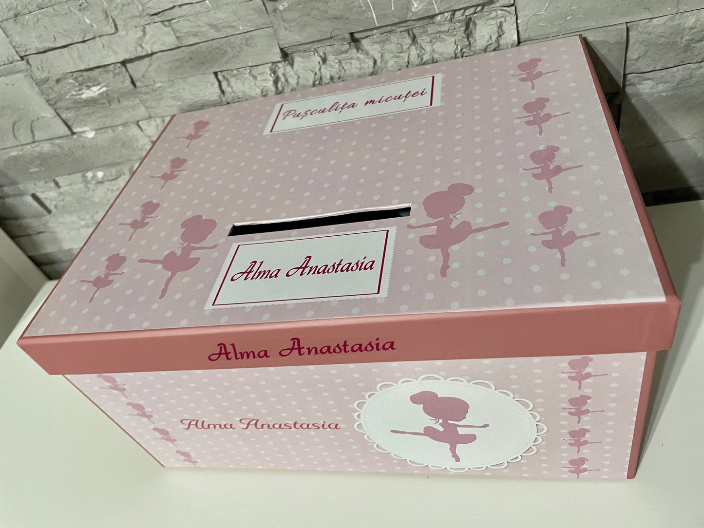 Cutie plicuri de bani botez Mica balerina 01