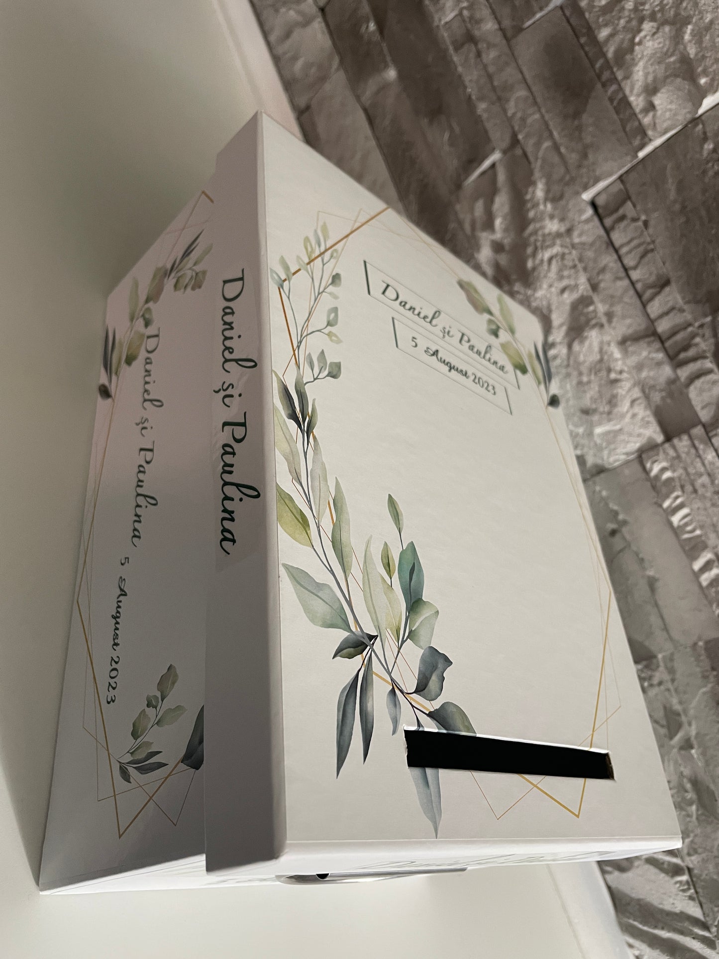 Cutie plicuri bani nunta - Olive leaves