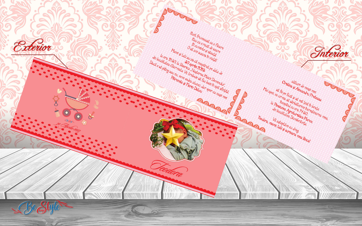 Invitatie botez BSIB002 - little girl