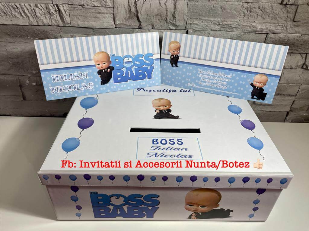 Cutie plicuri de bani botez Baby Boss 02