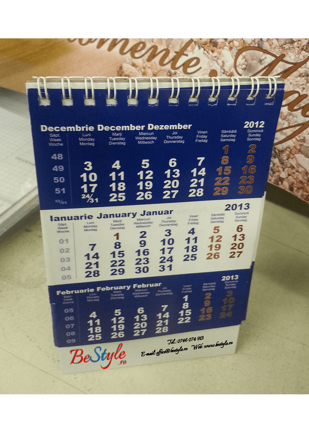 Calendar general triptic 2024 de birou CAL G06