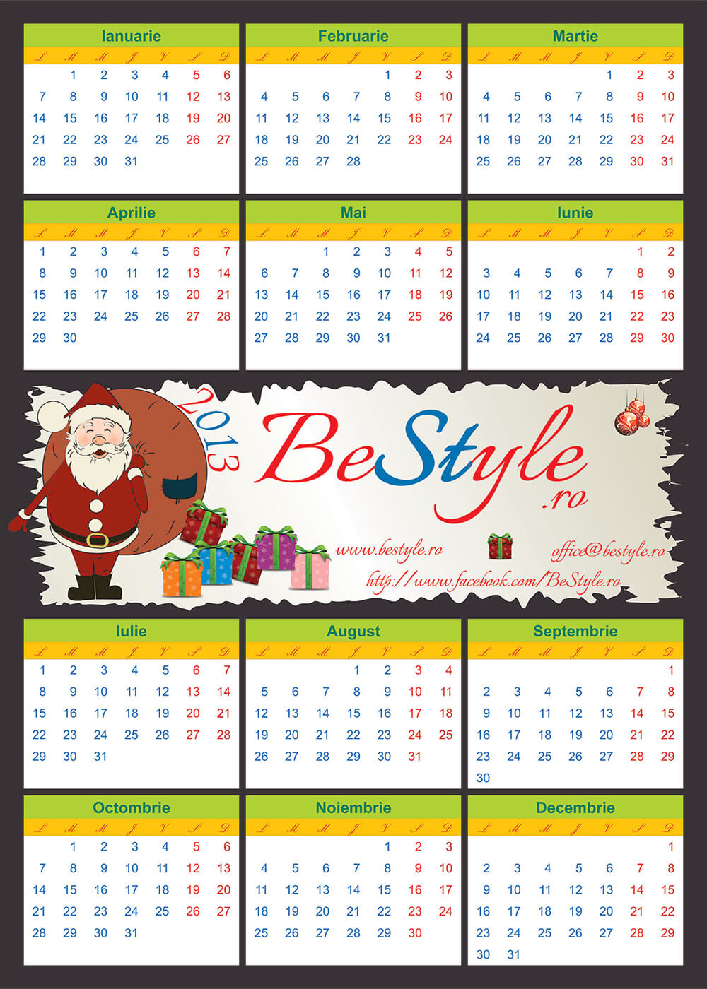 Calendar general de perete 2025 CAL G08