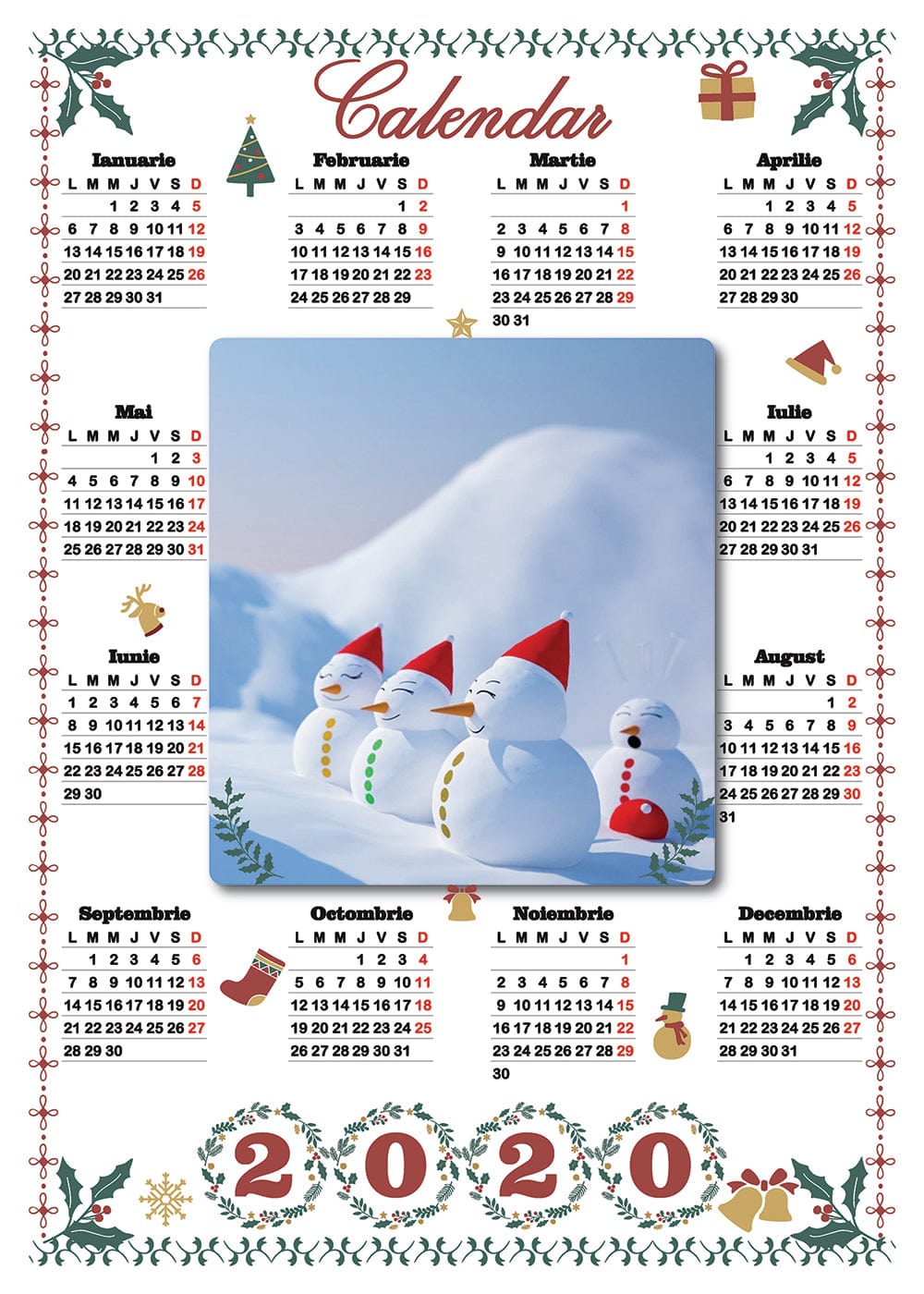 Calendar personalizat de perete 2025 CAL P51