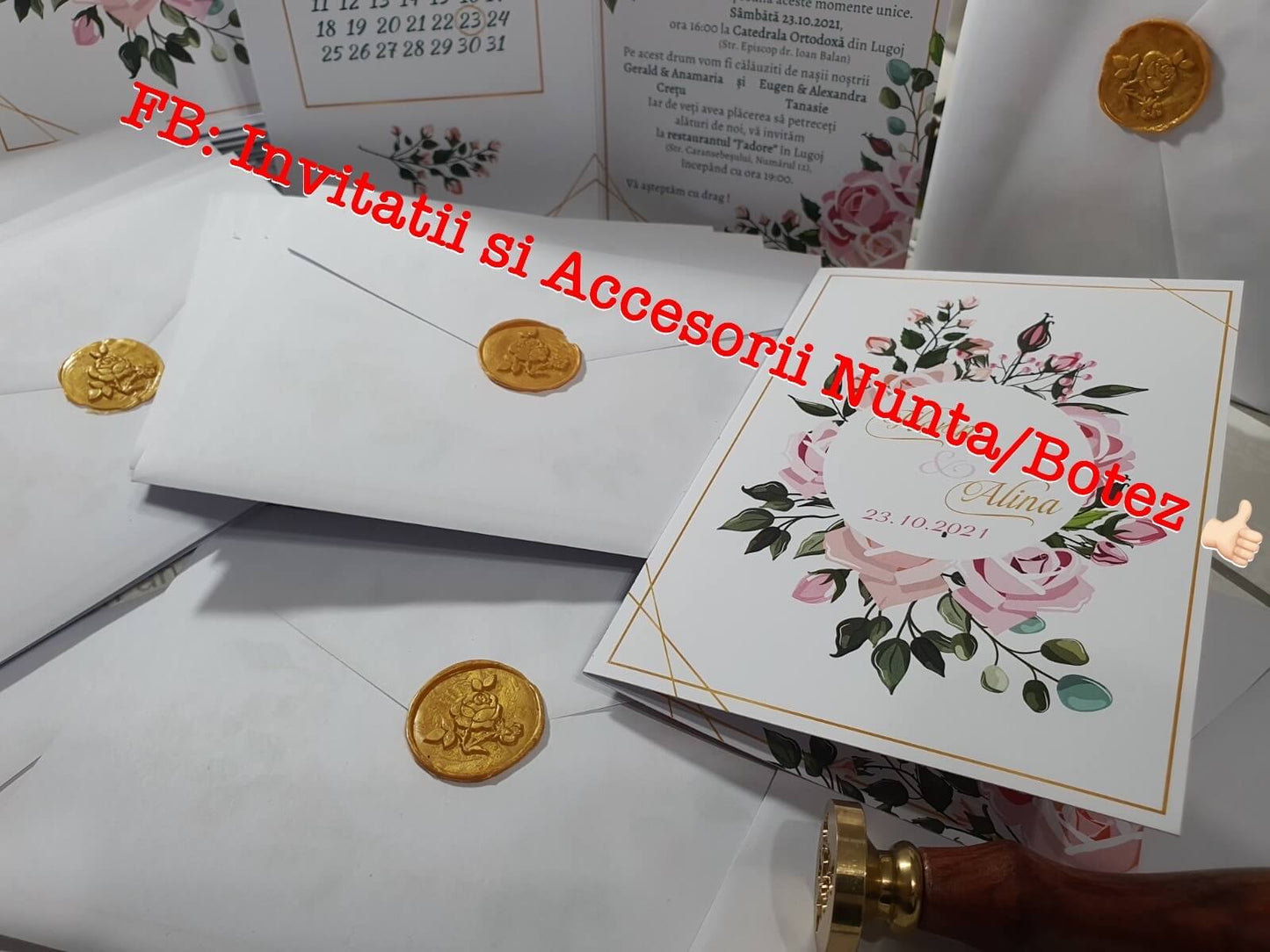 Invitatie nunta BSIN072 cu sigiliu