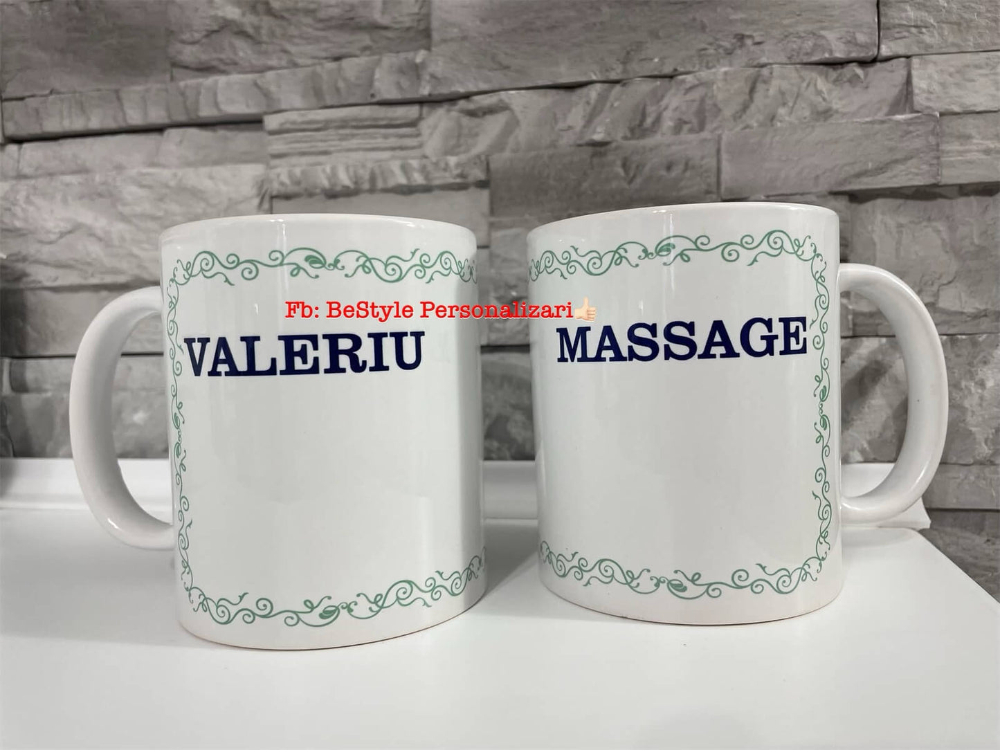 Cana personalizata alba