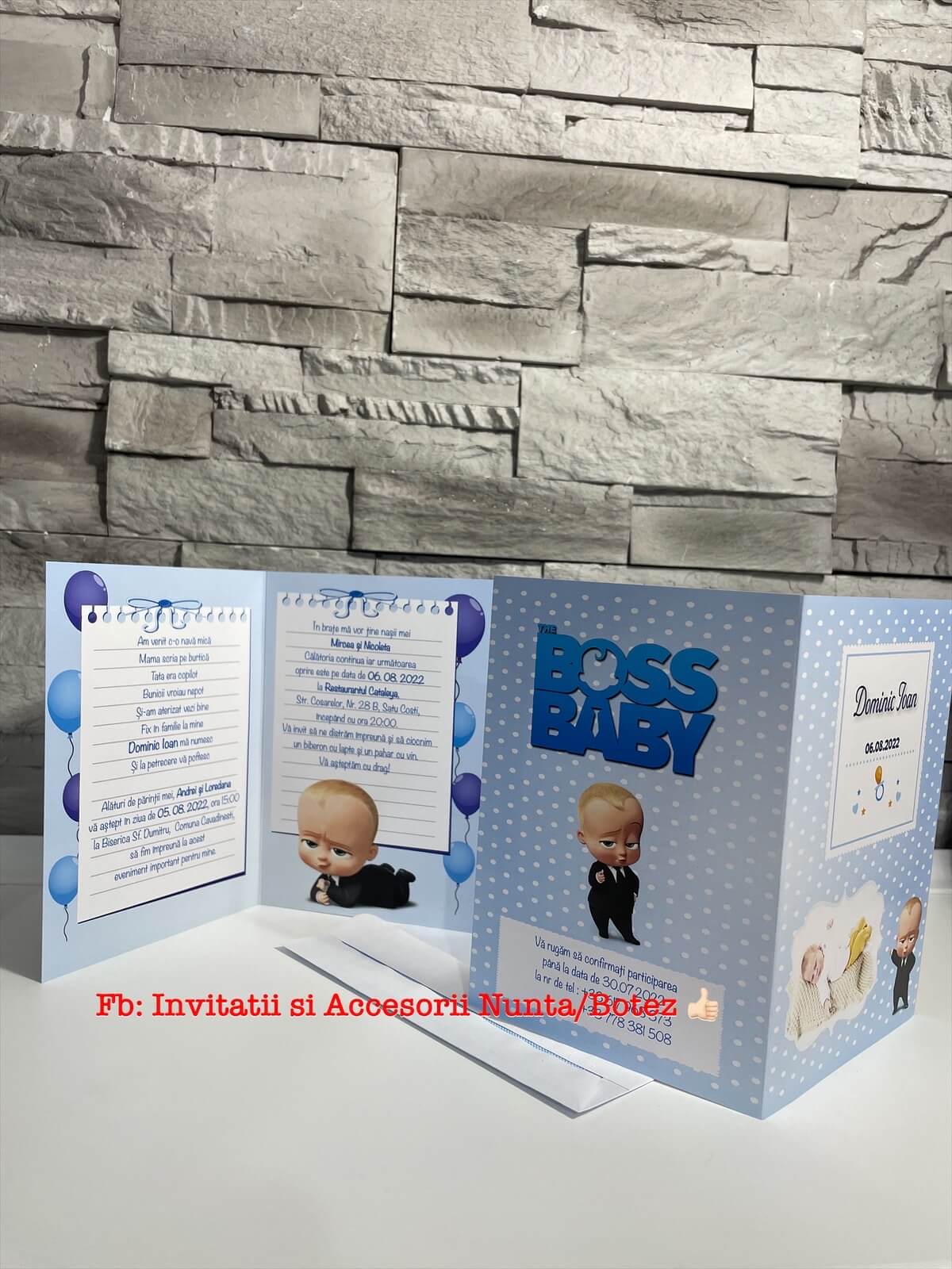 Invitatie botez BSIB19 Boss Baby