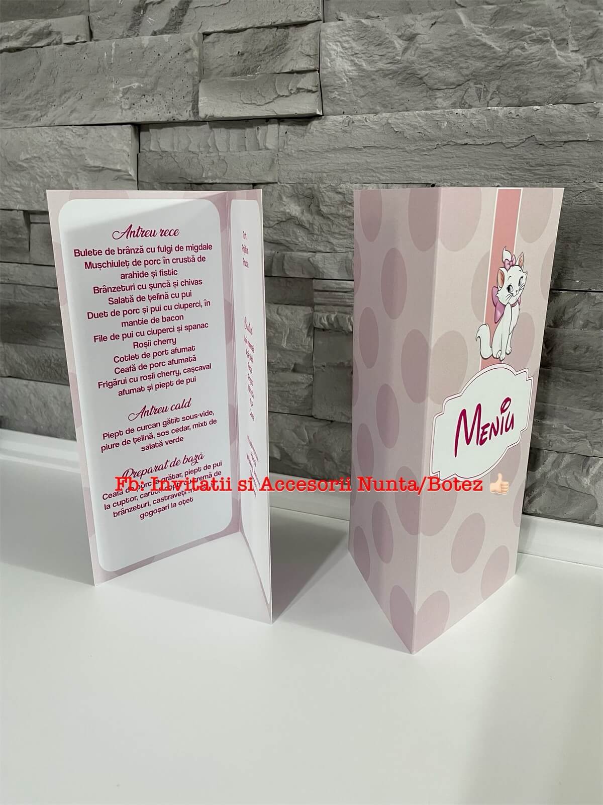 Meniu botez BSMB001 - Marie the cat