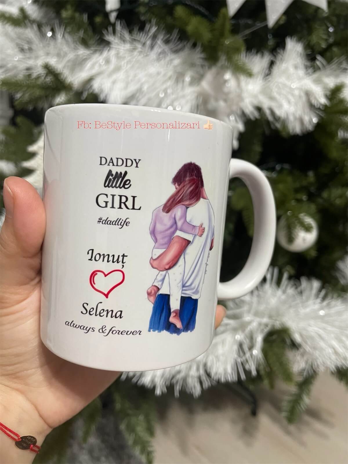 Cana personalizata alba little Girl