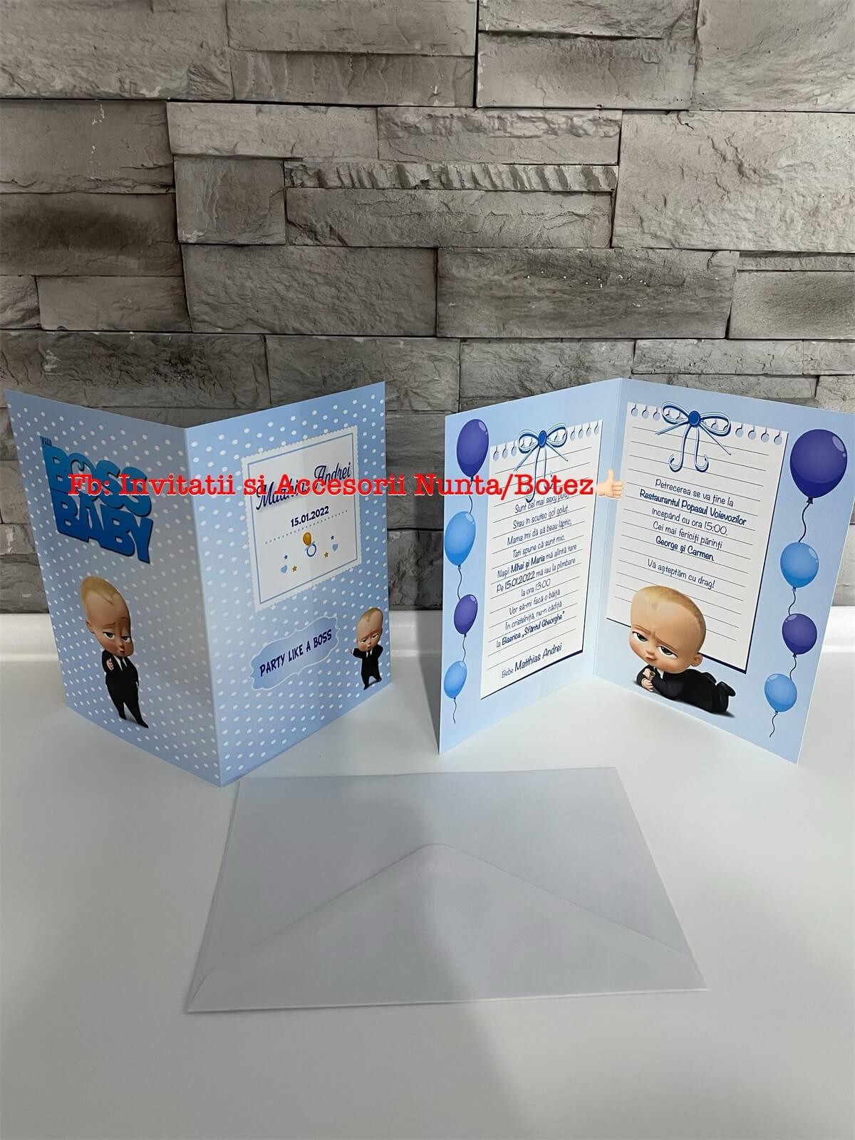 Invitatie botez BSIB19 Boss Baby