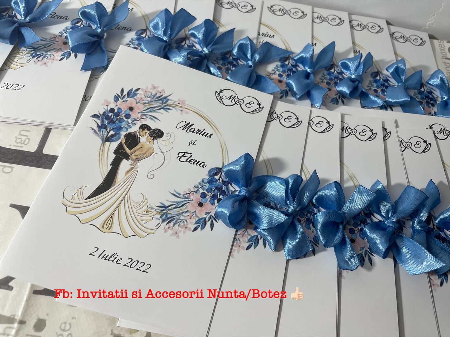 Invitatie nunta BSIN43 cu fundita