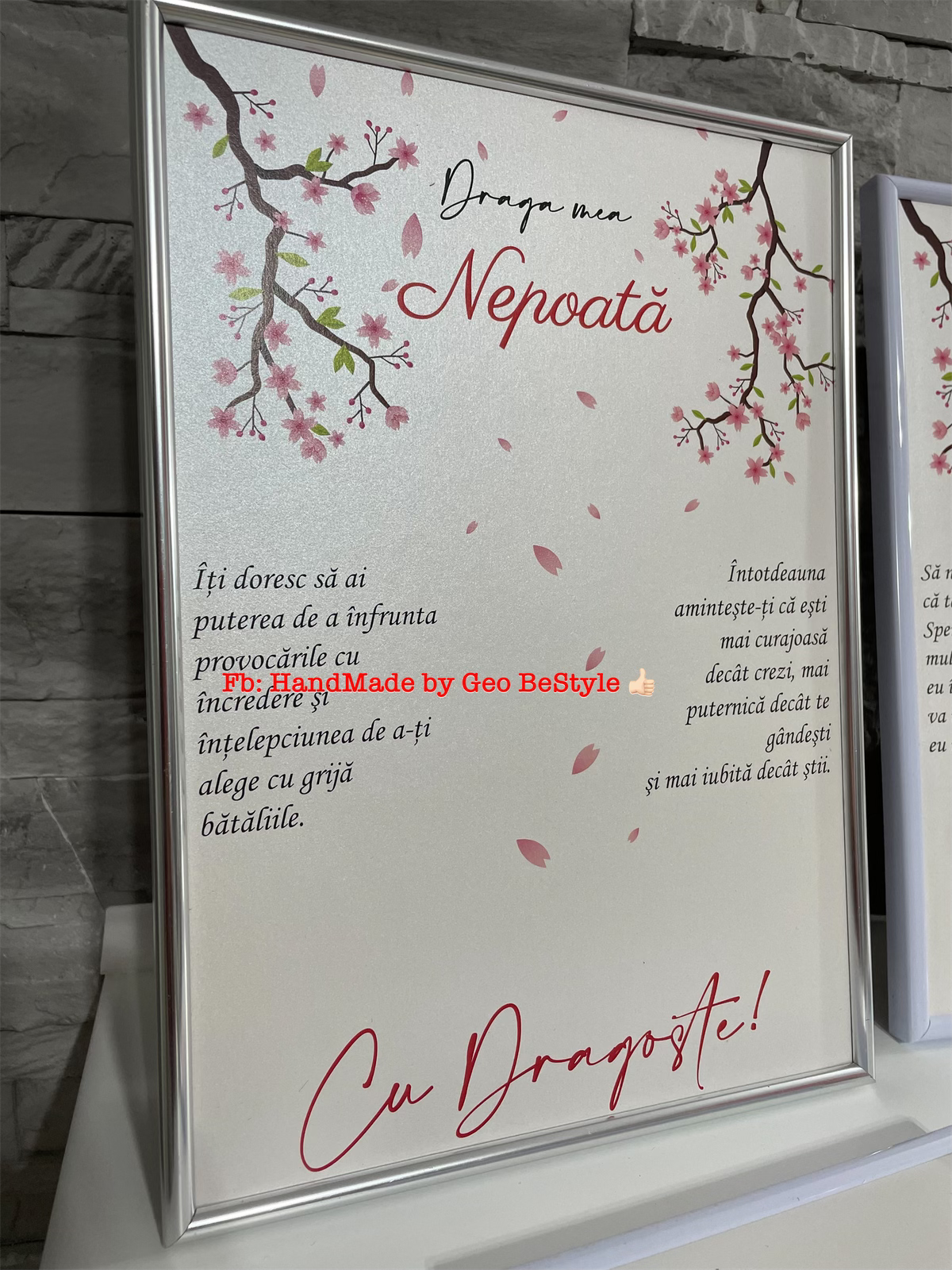 Tablou personalizat cu mesaj pentru persoanele dragi, A4