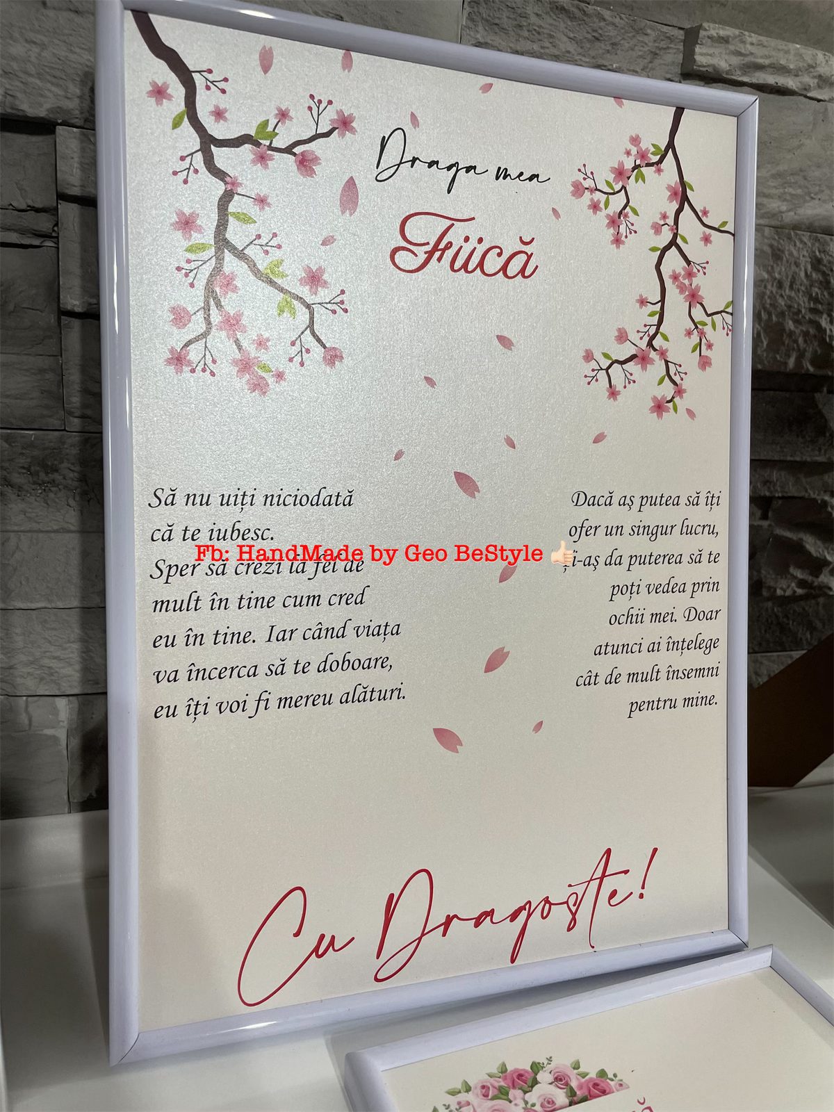 Tablou personalizat cu mesaj pentru persoanele dragi, A4
