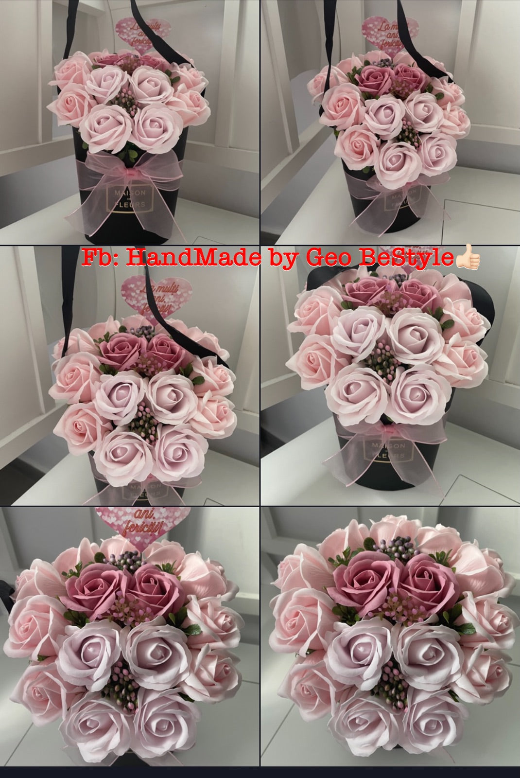 Cos cu trandafiri de sapun