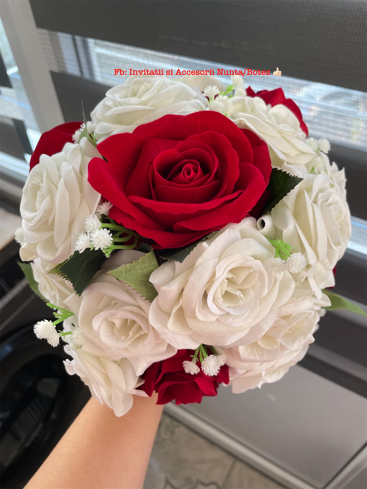 Buchet mireasa sau nasa din flori de matase 01