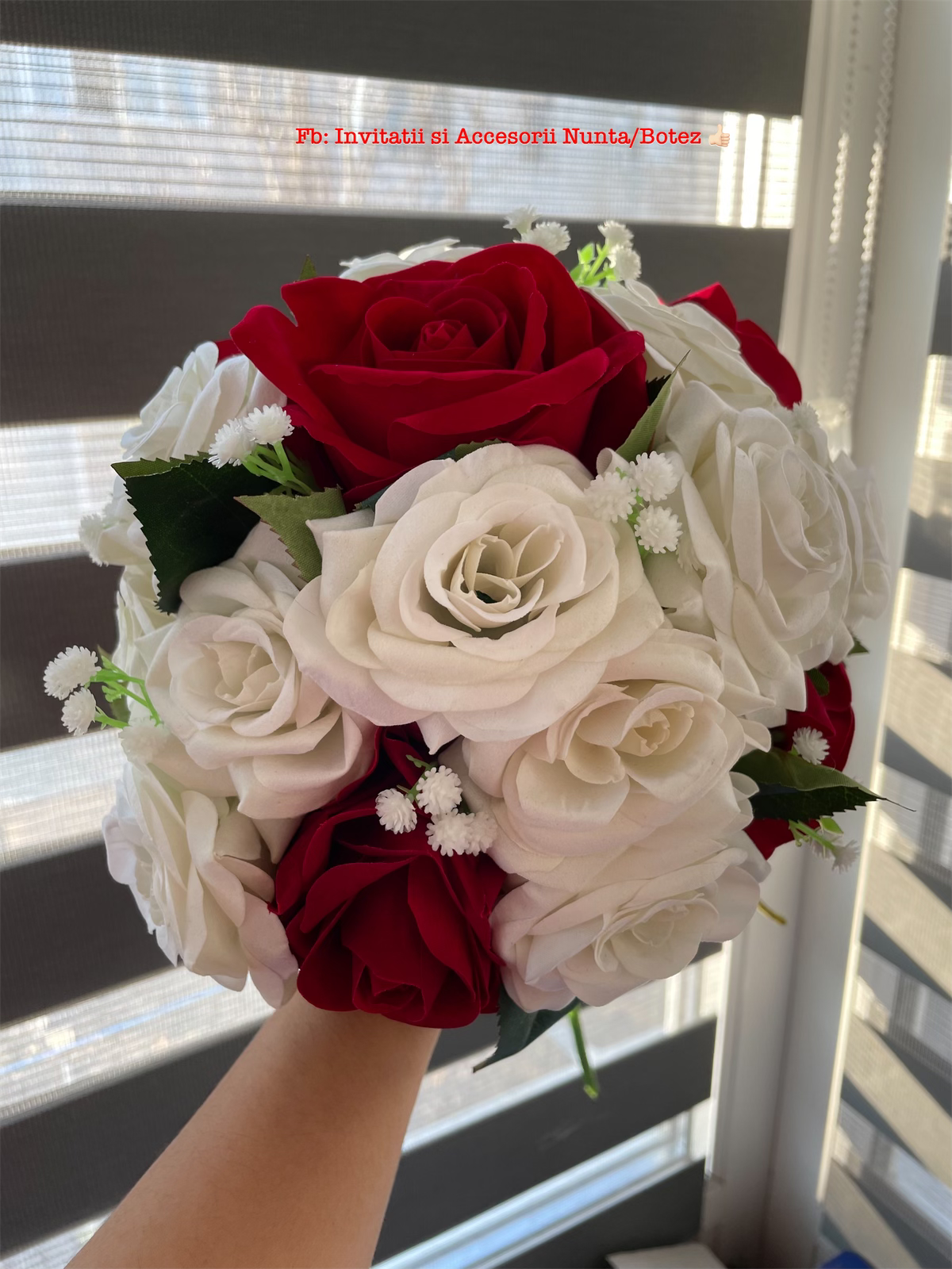 Buchet mireasa sau nasa din flori de matase 01