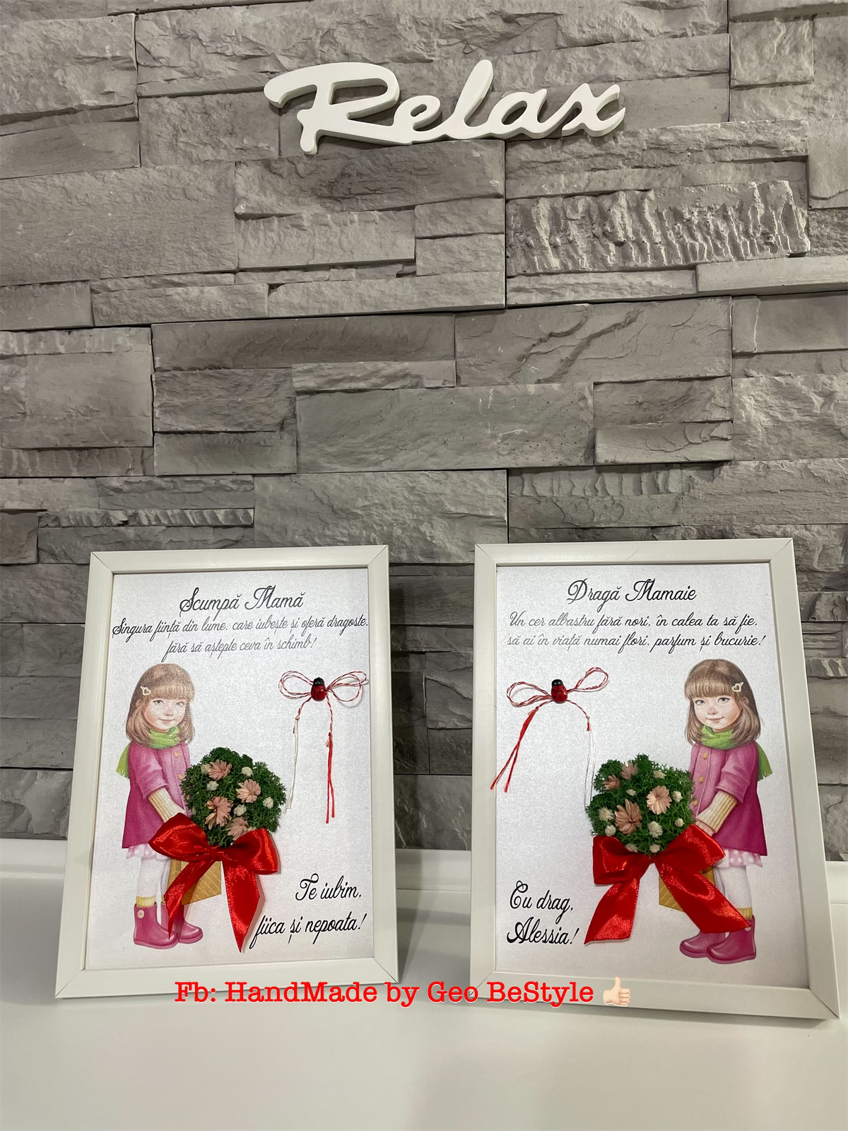 Tablou martisor cu licheni 02
