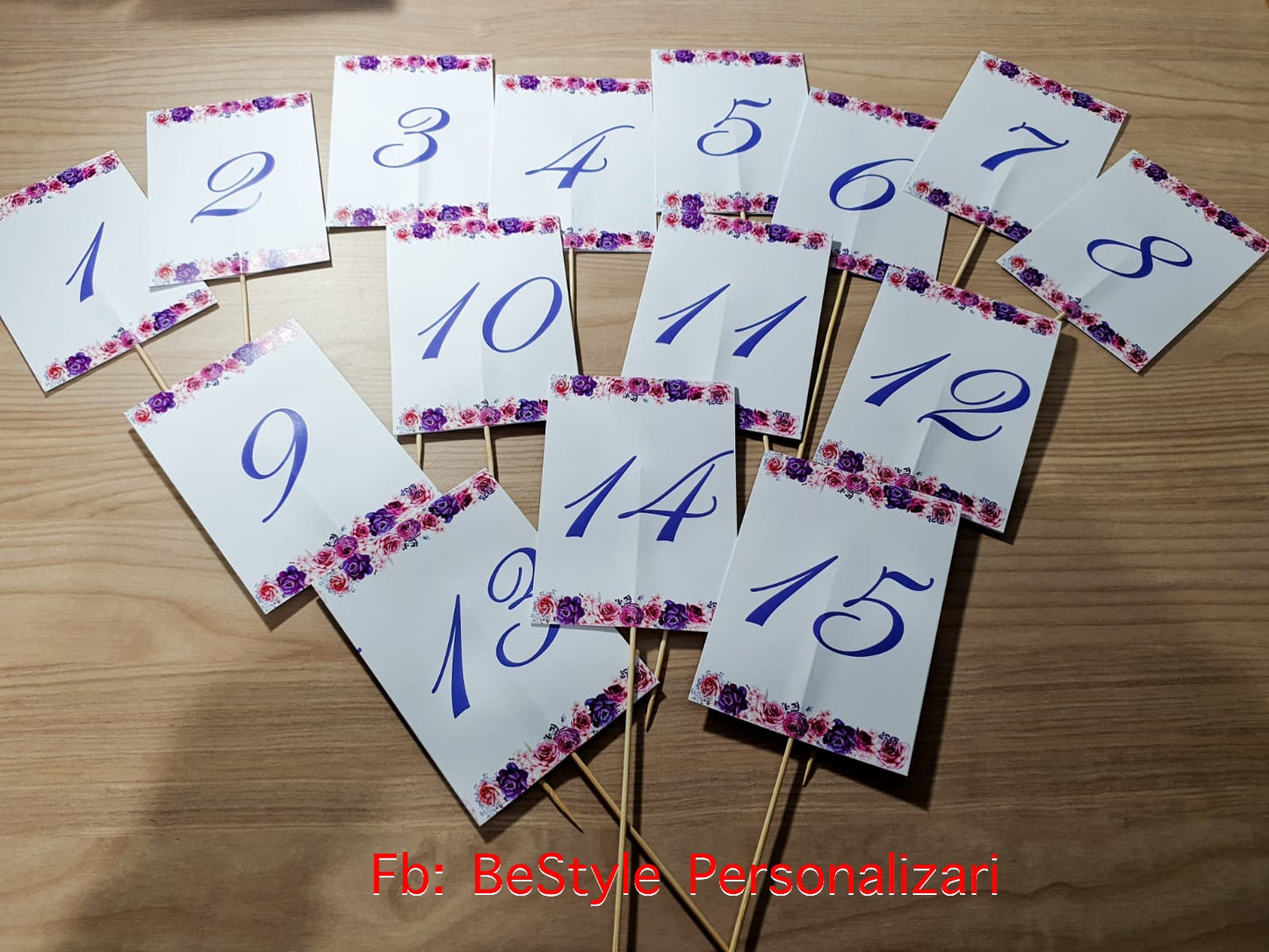 Numar de masa nunta BSNN030 cu betisor