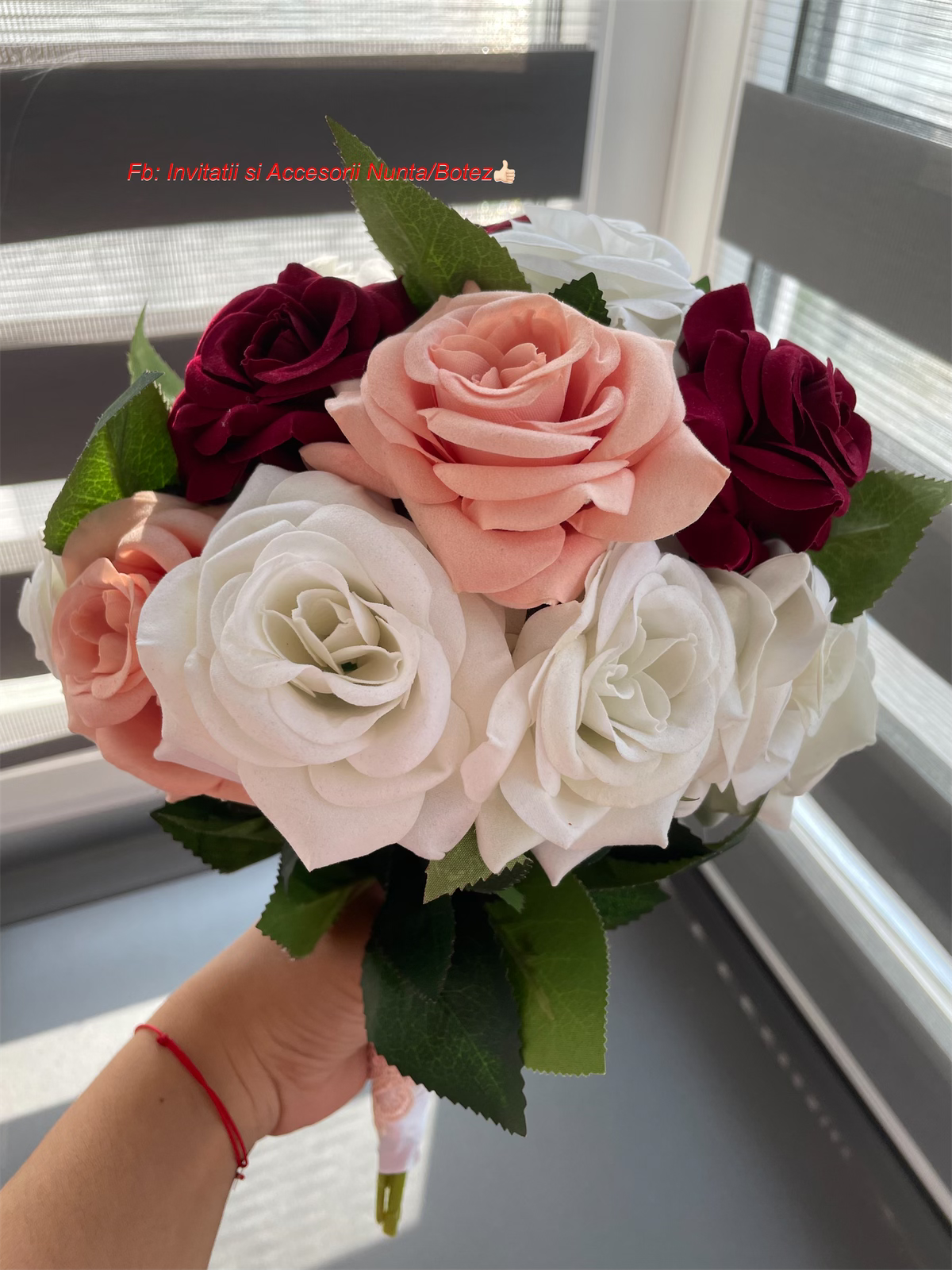 Buchet mireasa sau nasa din flori de matase 01